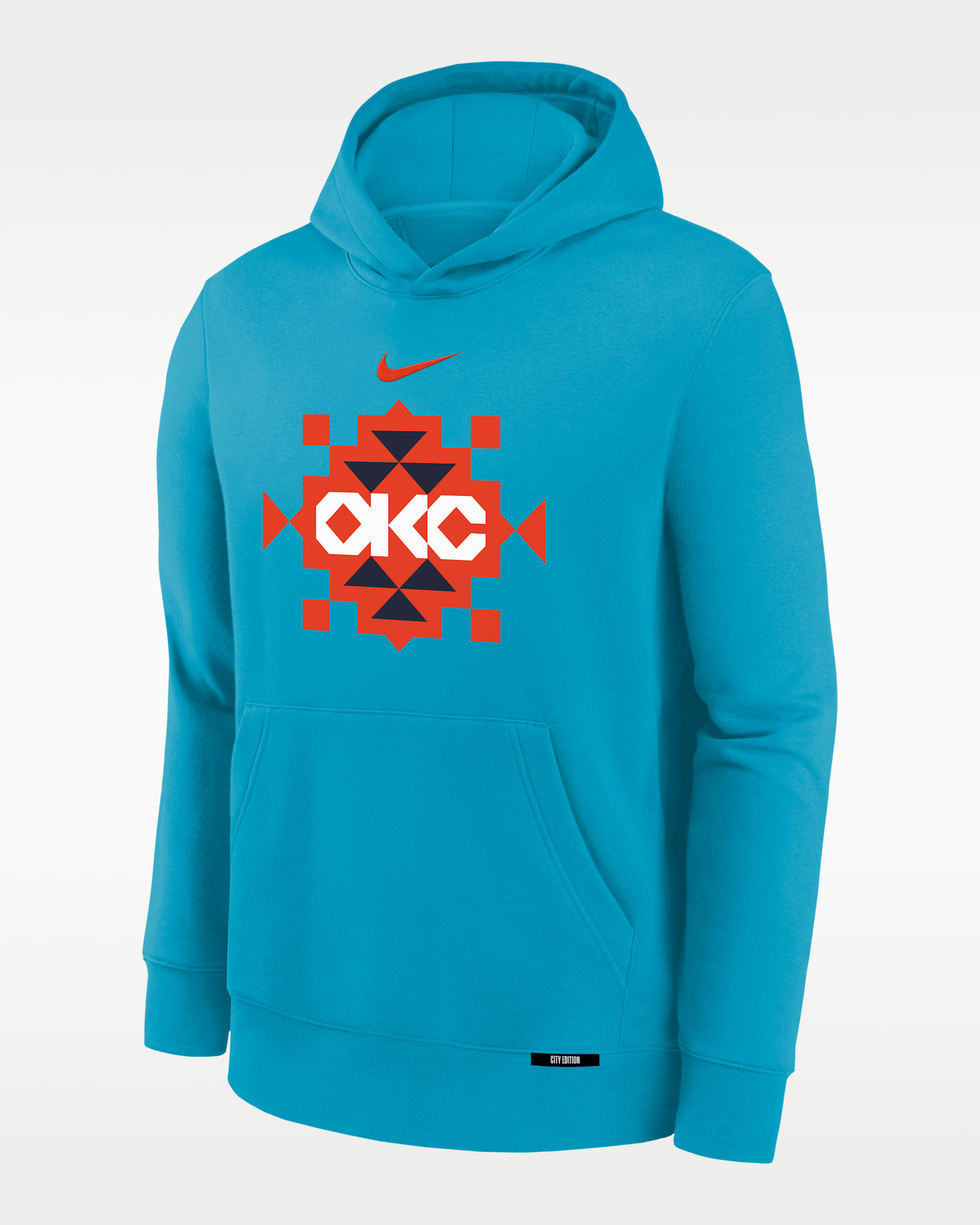 Oklahoma City Thunder Club Fleece City Edition Big Kids' Fleece Hoodie - Dark Turquoise