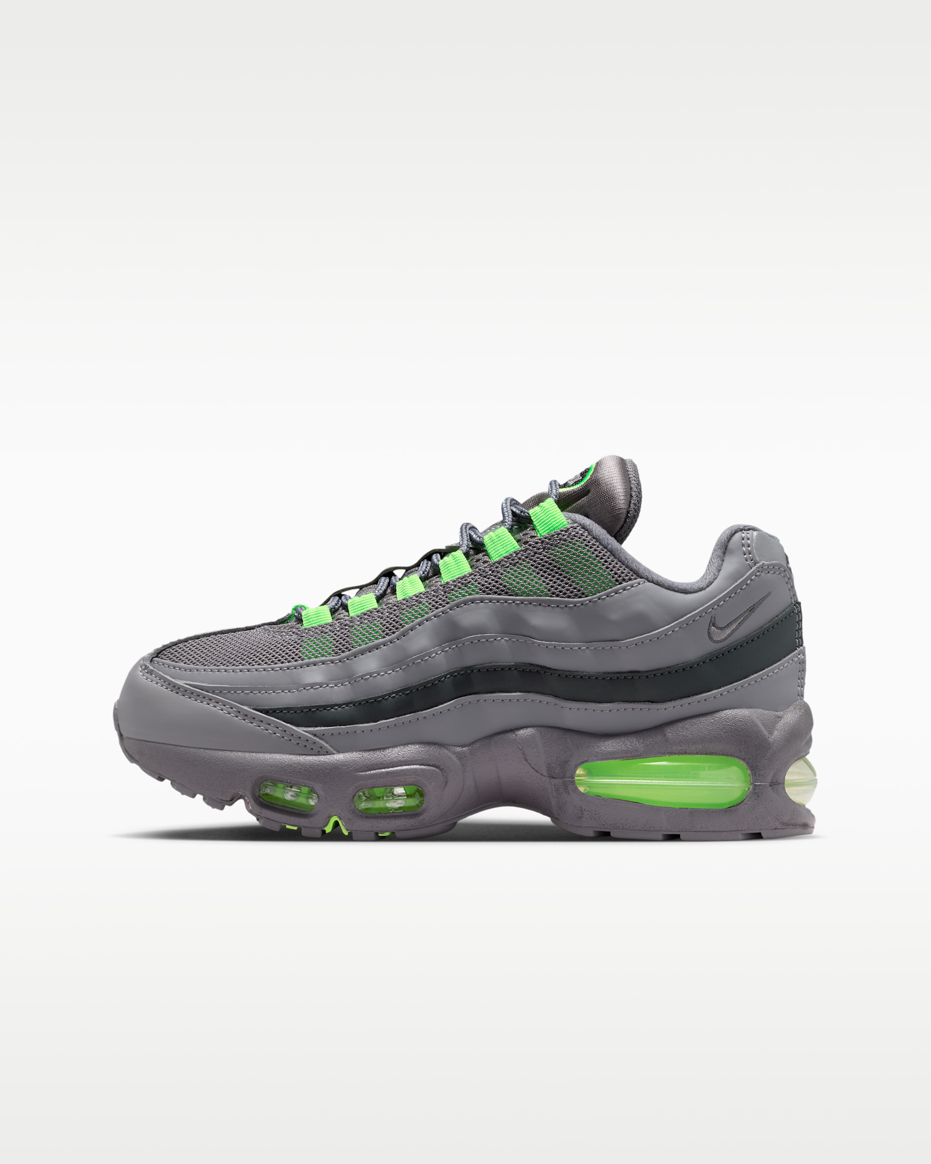 รองเท้าเด็กโต Nike Air Max 95 "Big Bubble" - Pencil Point/Lime Blast/Anthracite/Pencil Point