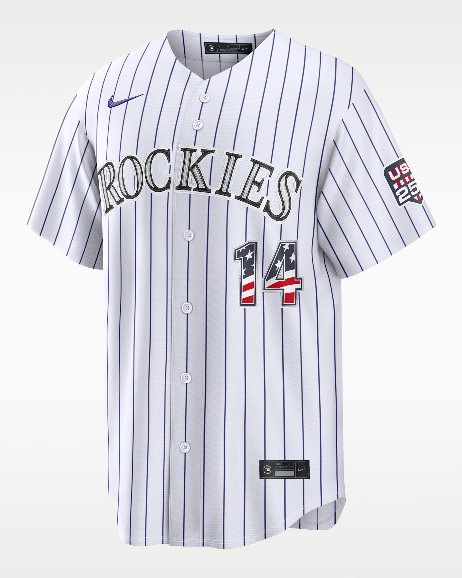 Ezequiel Tovar Colorado Rockies USA 250 Men's Nike MLB Stadium Jersey - White