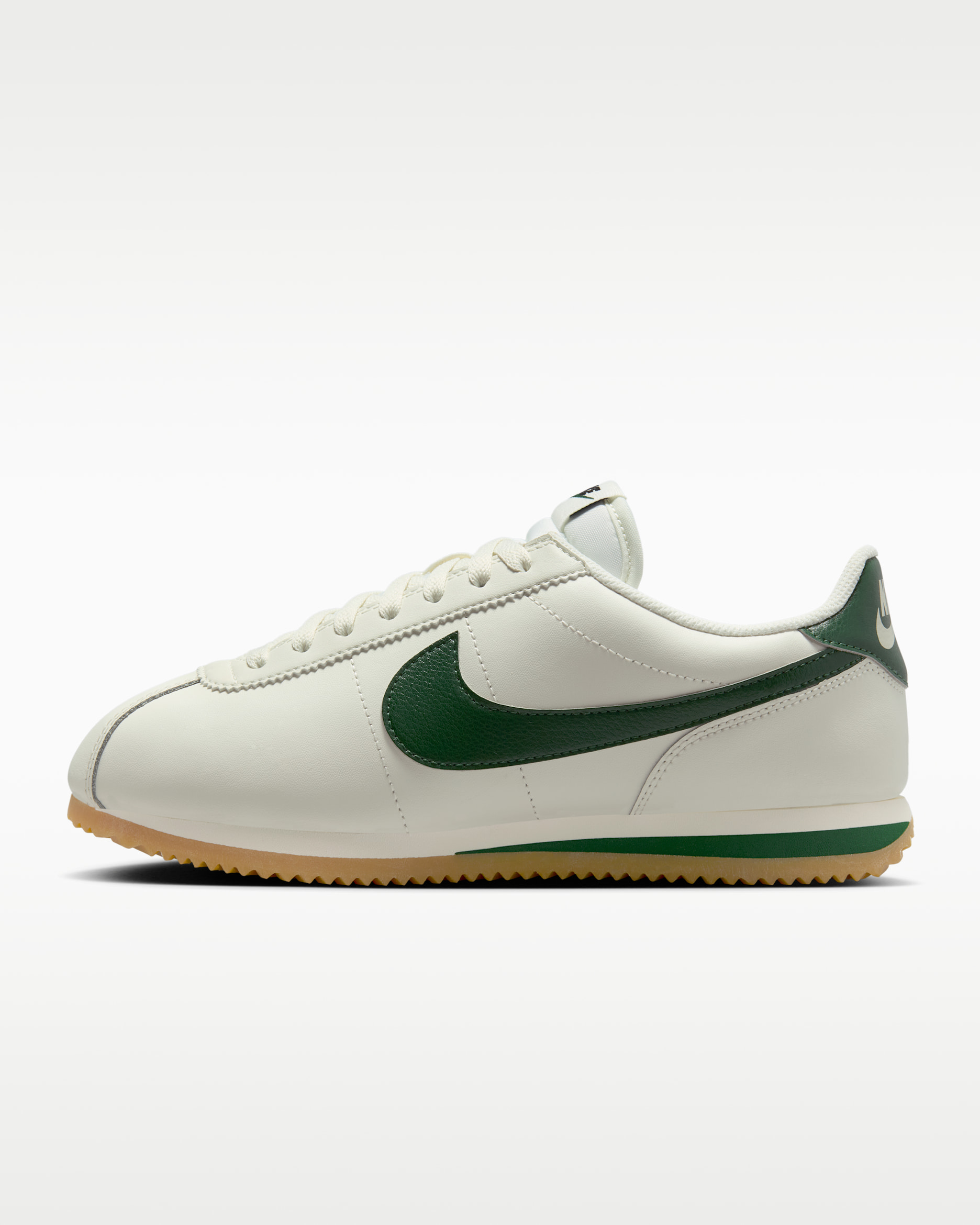 รองเท้าผู้หญิง Nike Cortez Leather - Sail/Gum Yellow/ดำ/Fir