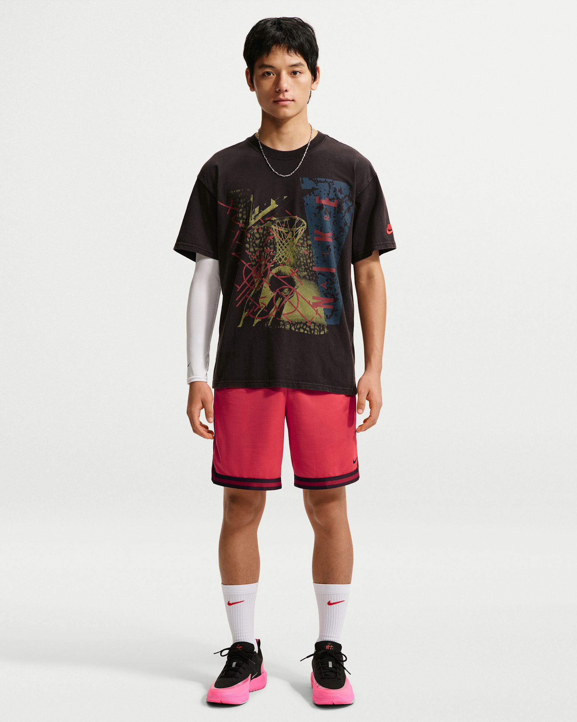 Nike DNA Men's Dri-FIT 20cm (approx.) Basketball Shorts - Fusion Red/Burgundy Crush/Black