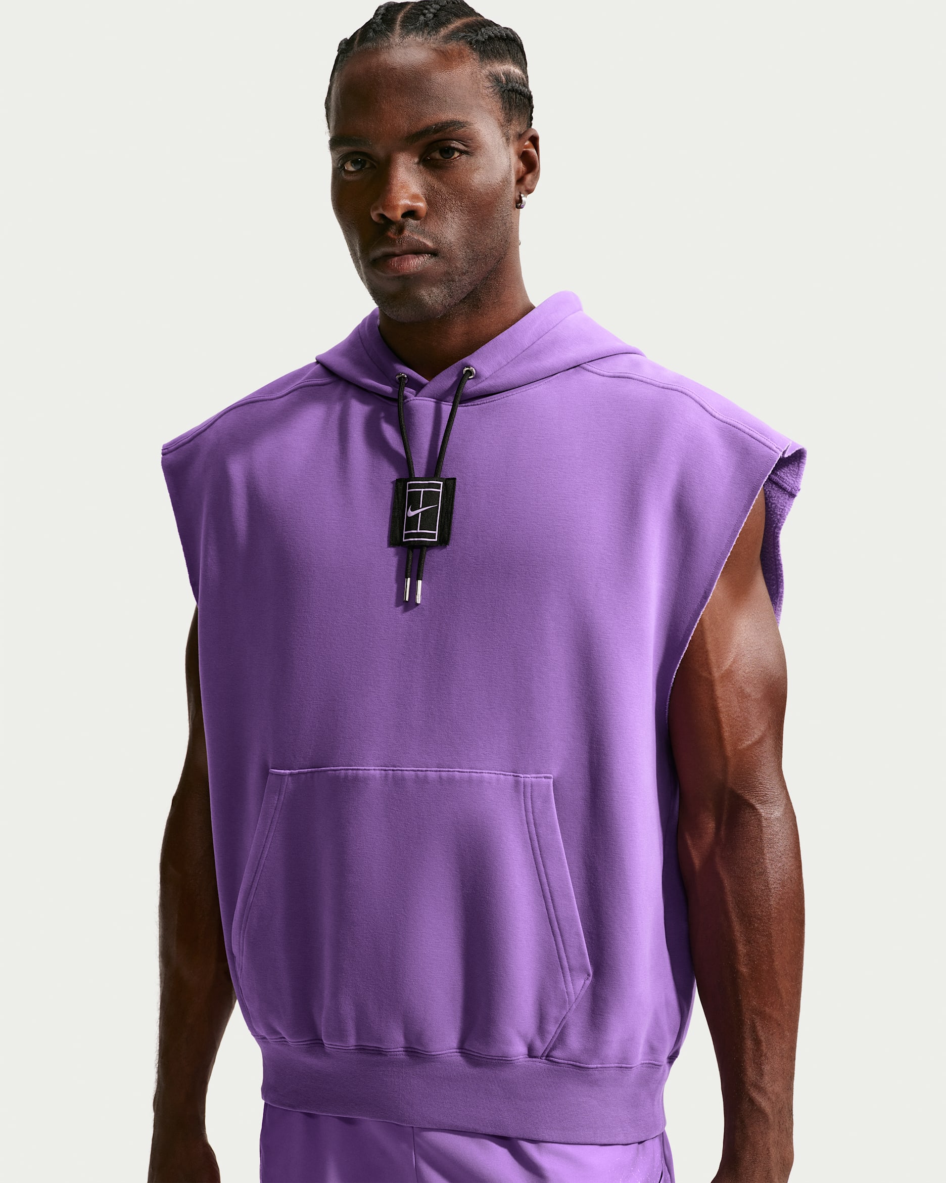 NikeCourt Slam Men's Tennis Sleeveless Pullover Hoodie - Bright Violet