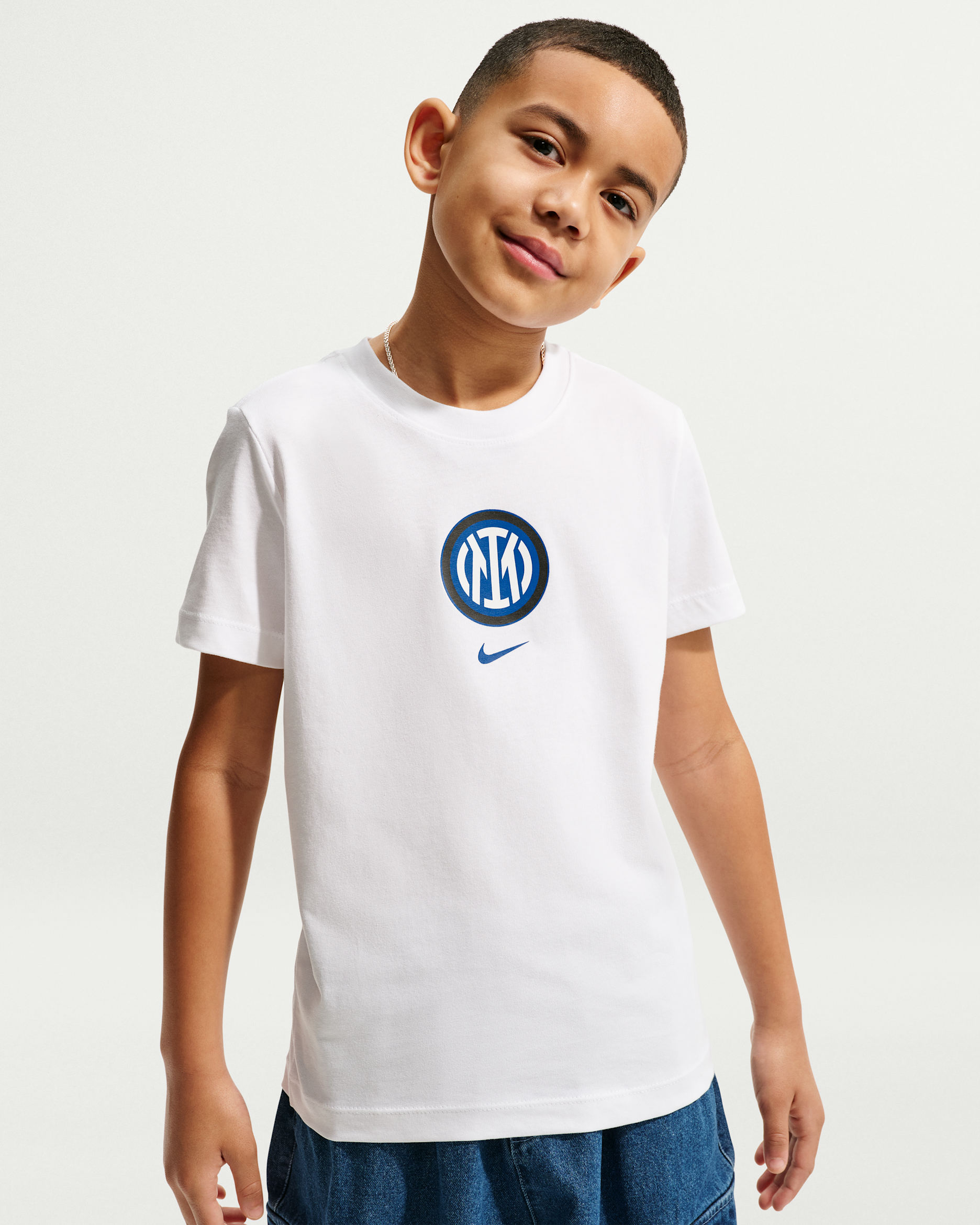 Inter Milan Older Kids' Nike Football T-Shirt - White