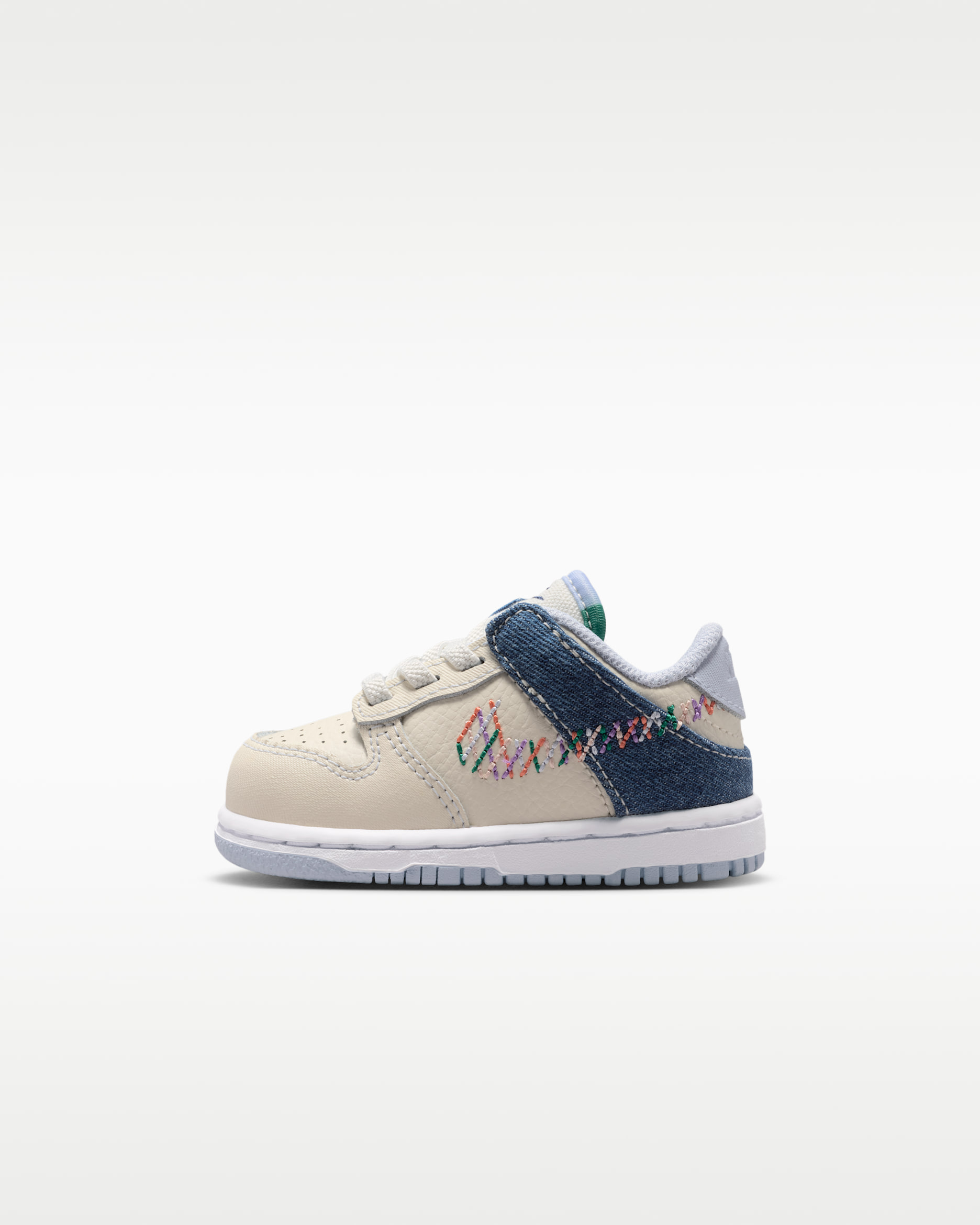 Nike Dunk Low Baby/Toddler Shoes - Soft Pearl/Blue Denim/Midnight Navy/Multi-Color