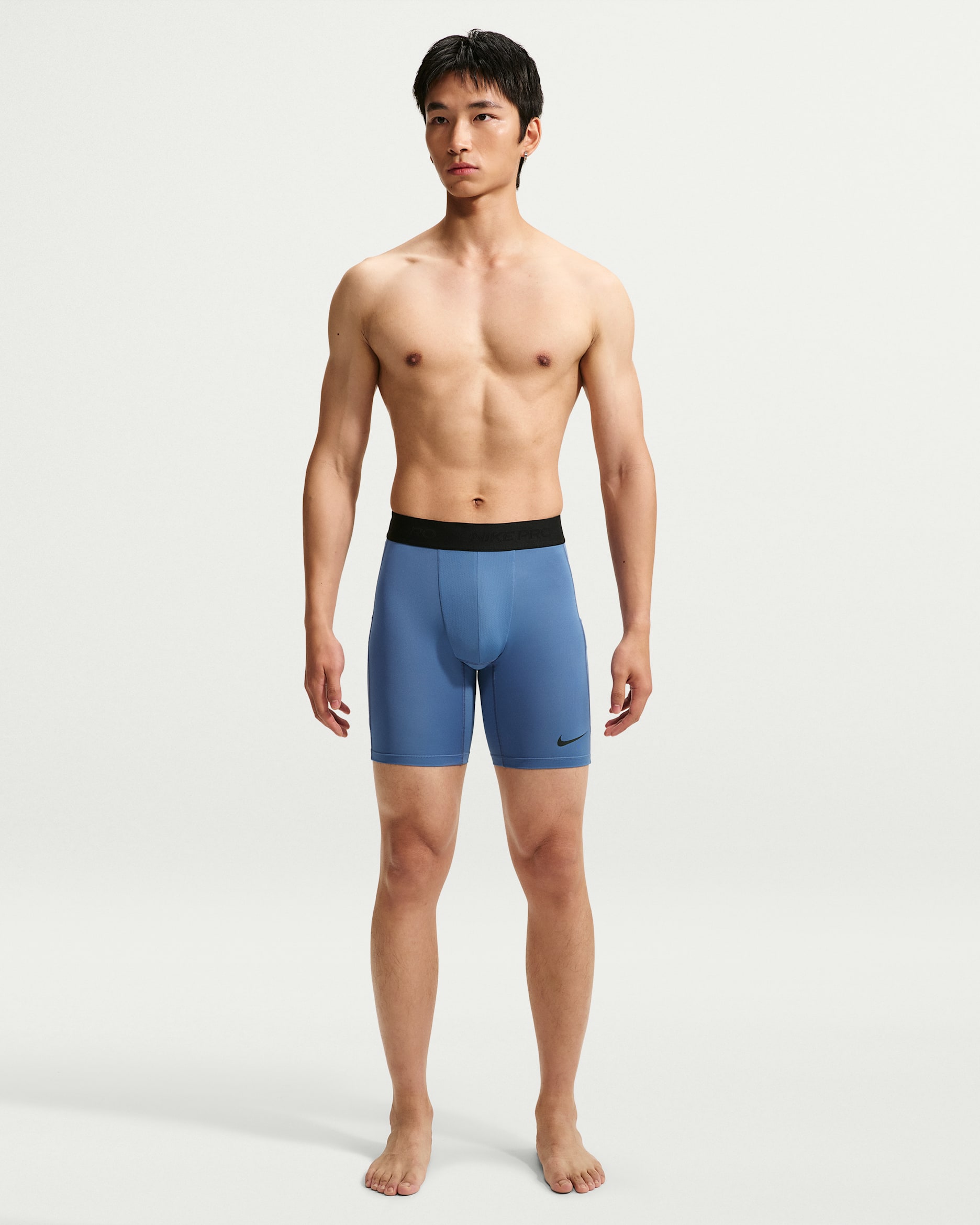 Nike Pro Men's Dri-FIT Fitness Long Shorts - Indigo Storm/Black