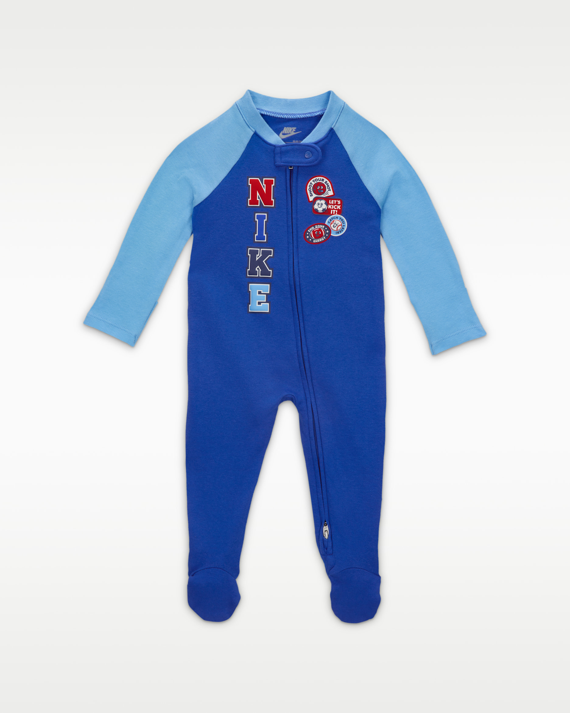 Nike Sportswear Baby (0-9M) Cotton Footed Coverall - Game Royal