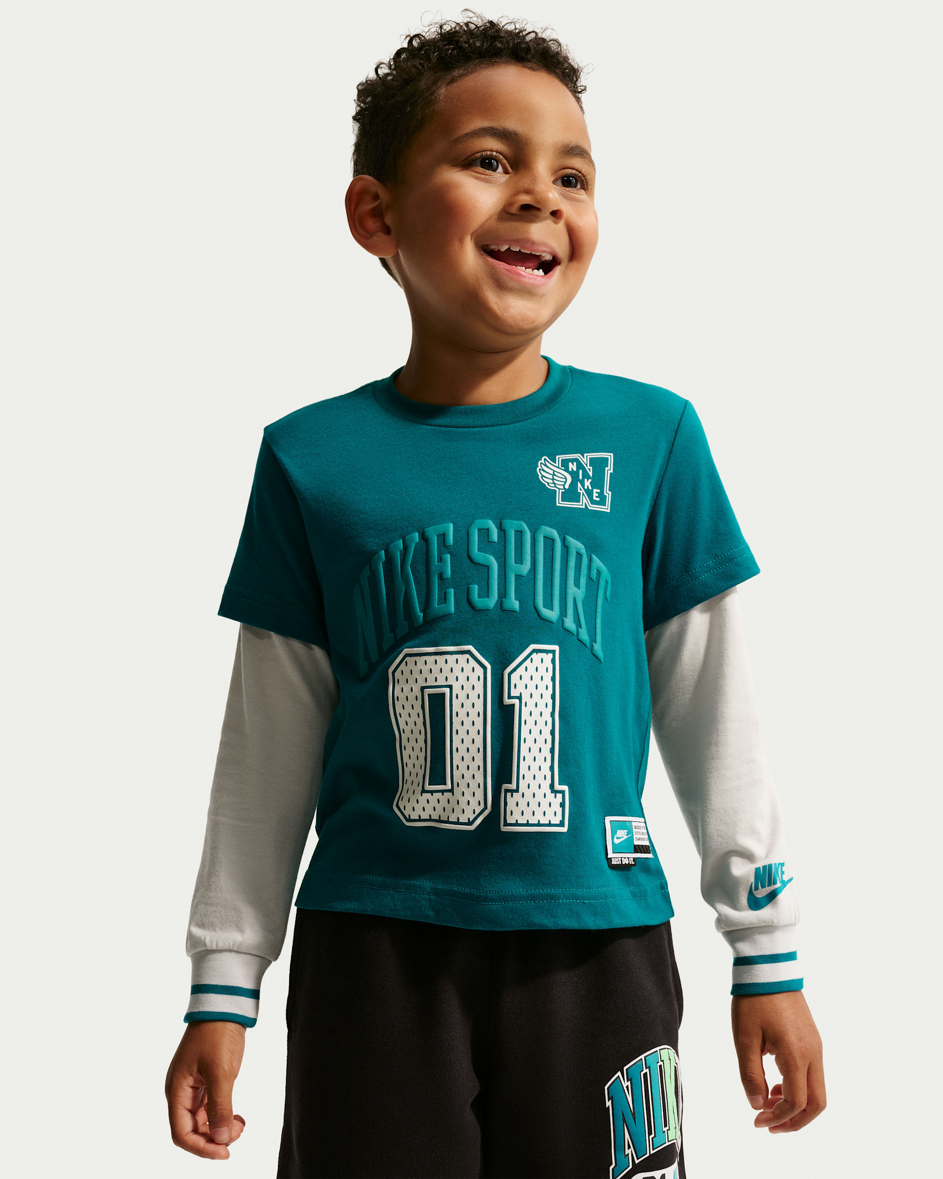 Nike Toddler Multisport Twofer Long-Sleeve Top - Bright Spruce