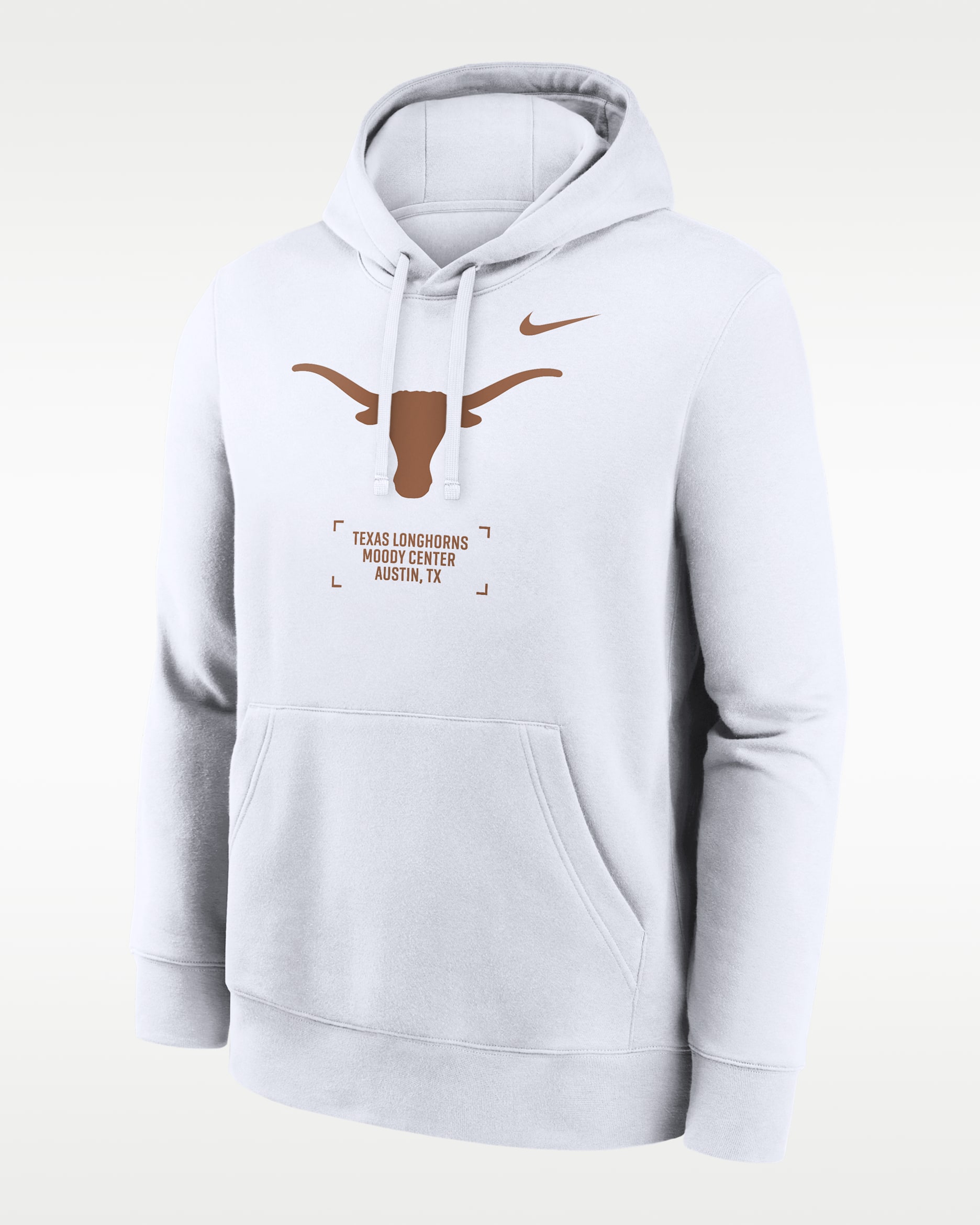 Sudadera con gorro sin cierre universitaria Nike para hombre Texas Club Basketball 2-Hit - Blanco
