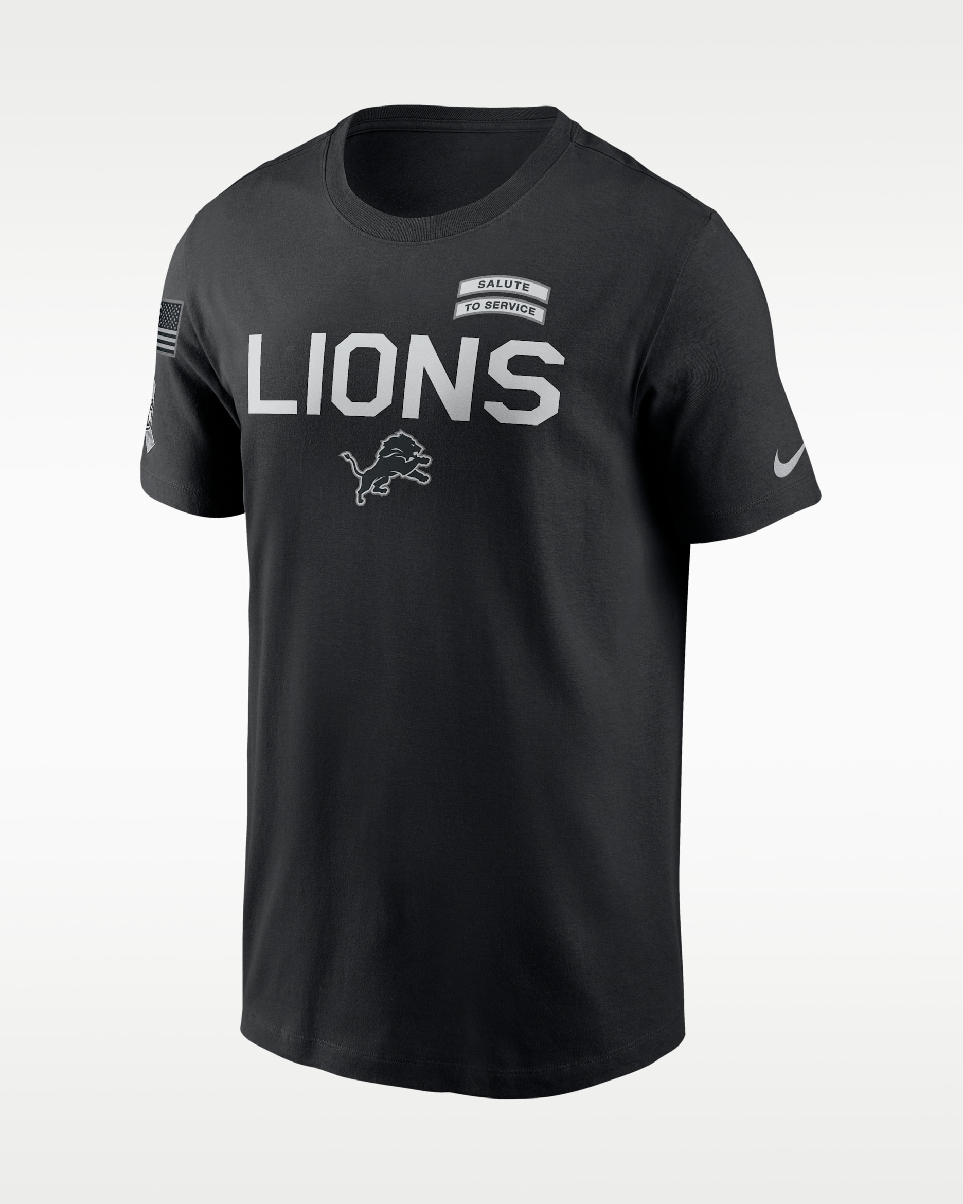 Detroit Lions Salute to Service Sideline Men's Nike Dri-FIT NFL T-Shirt - Black