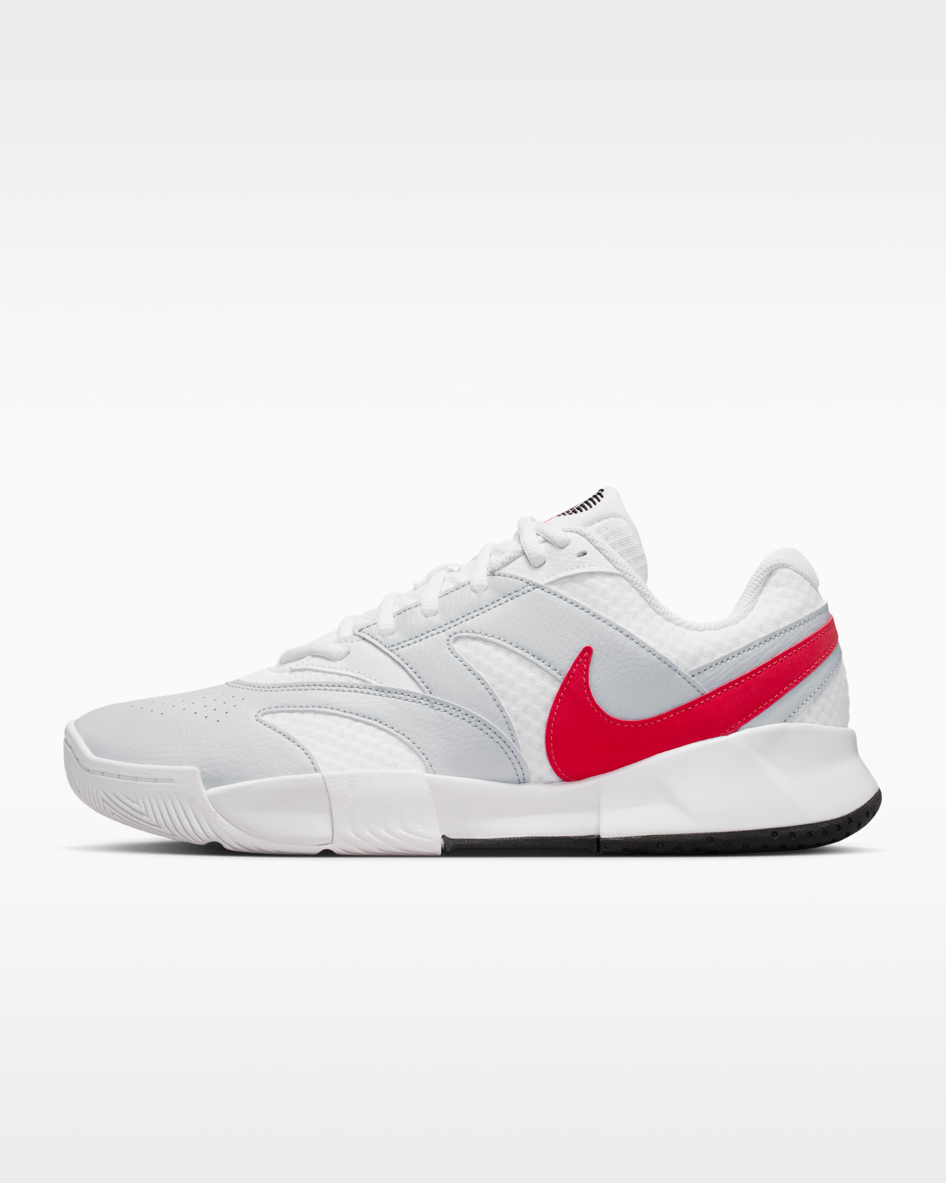 NikeCourt Lite 4 Men's Tennis Shoes - White/Pure Platinum/Light Crimson