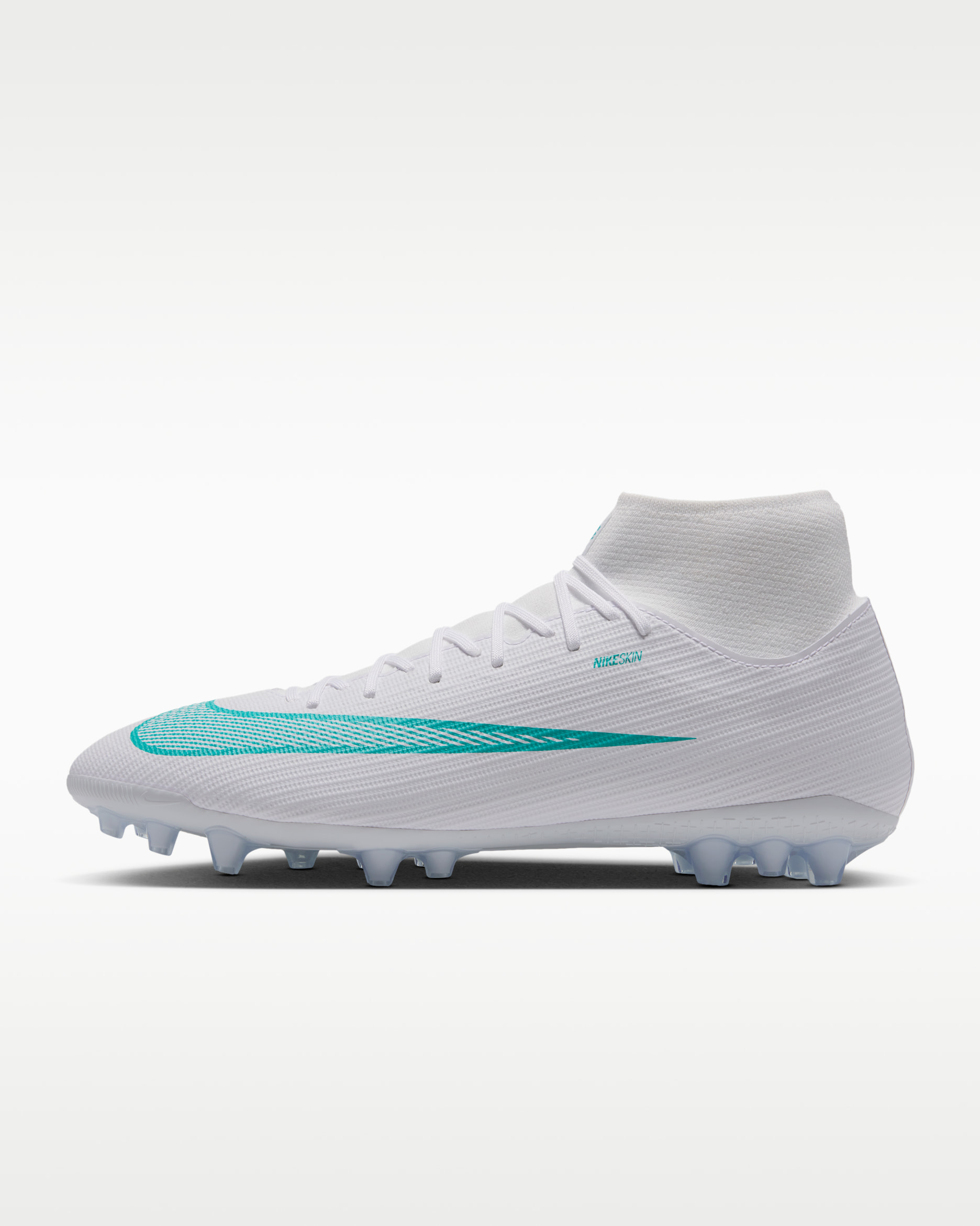 Nike Mercurial Superfly 11 Academy høy fotballsko til kunstgress - Hvit/Dusty Cactus