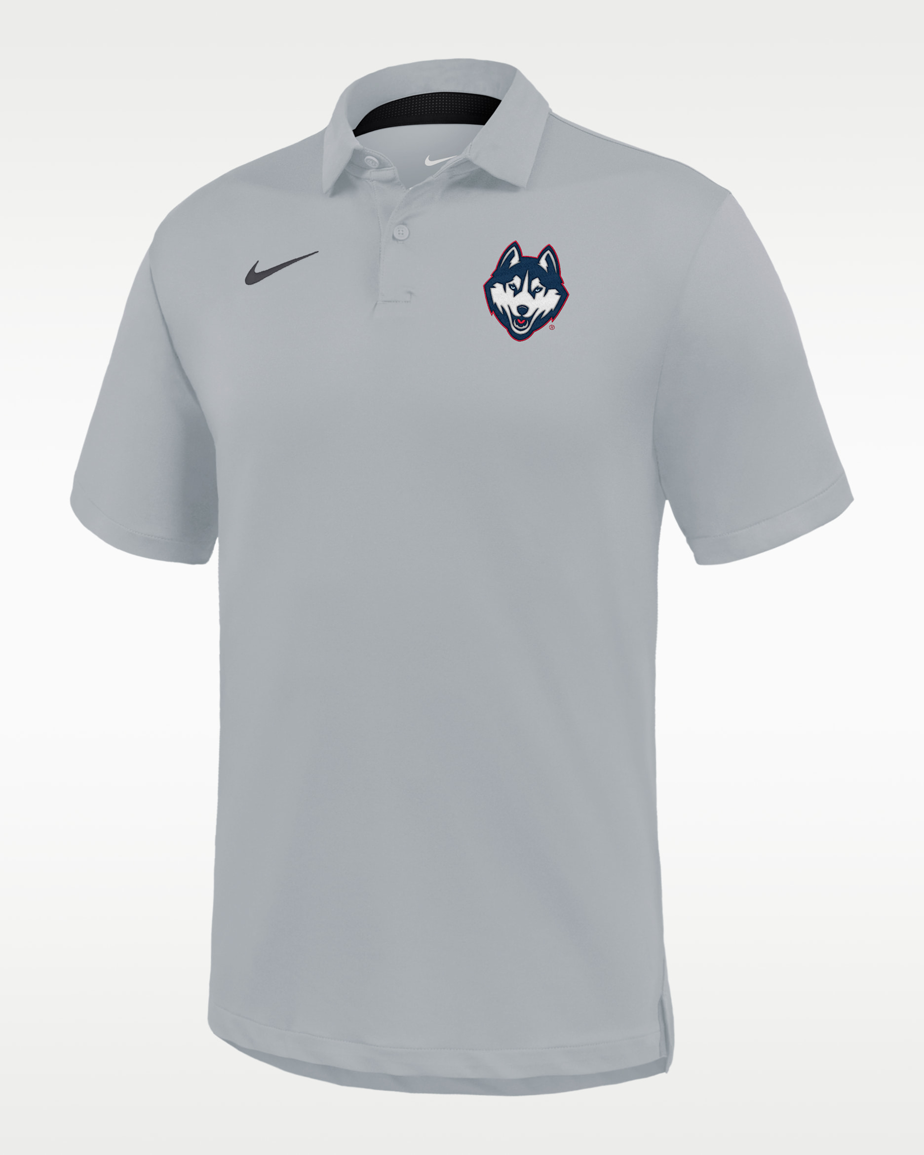 Polo universitario Nike Dri-FIT para hombre UConn Tour - Gris humo claro