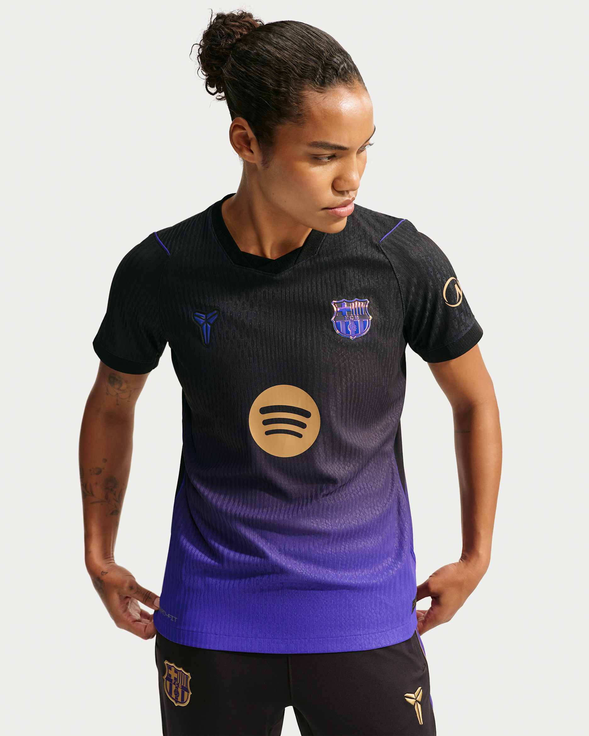 F.C. Barcelona 2026/27 Match Away Women's Kobe Aero-FIT Football Authentic Shirt - Field Purple/Field Purple/Black/Metallic Gold