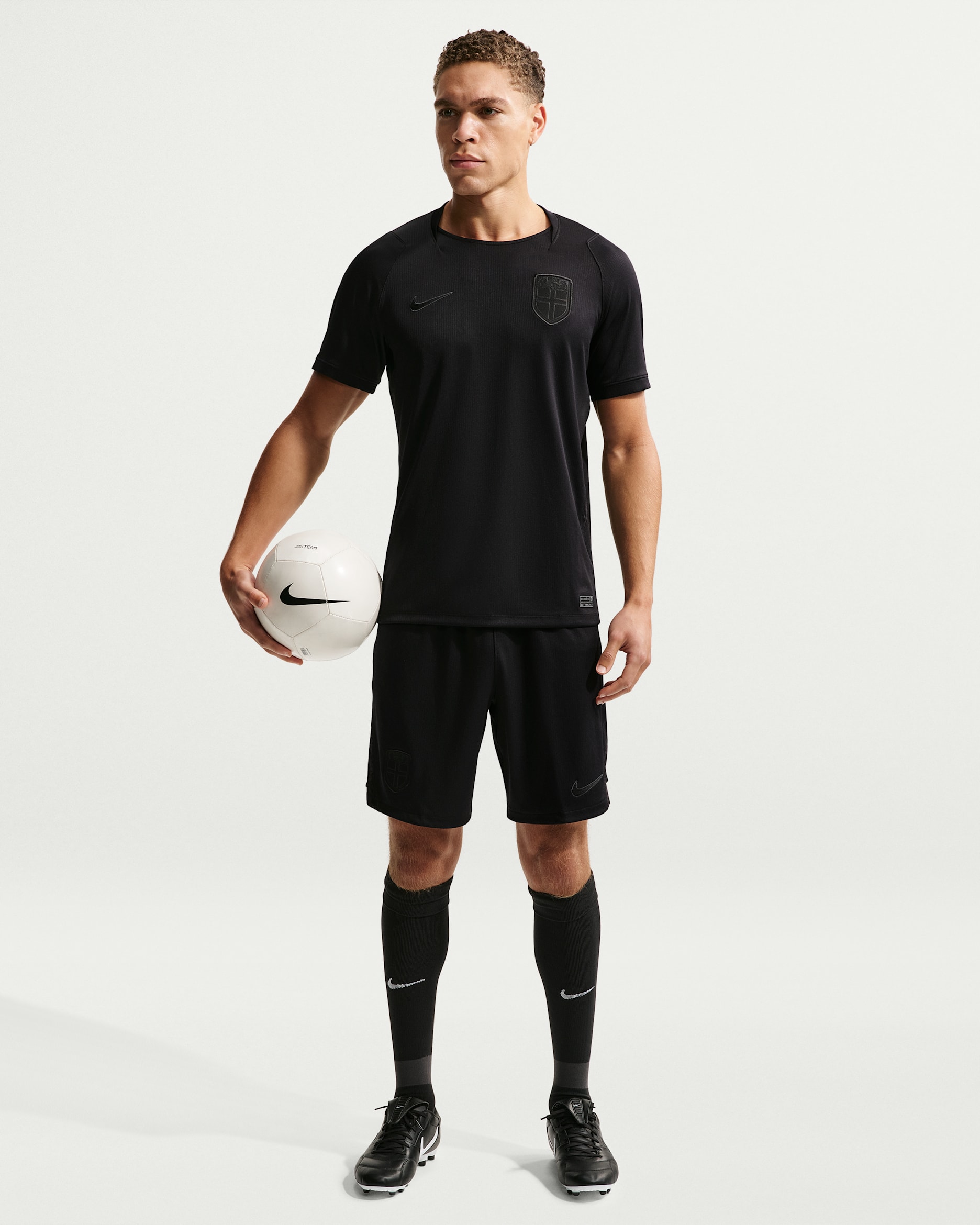 Norwegen 2026 Auswärtsstadion Nike Dri-FIT Replika Fußballshorts für Herren - Schwarz/Schwarz/Schwarz