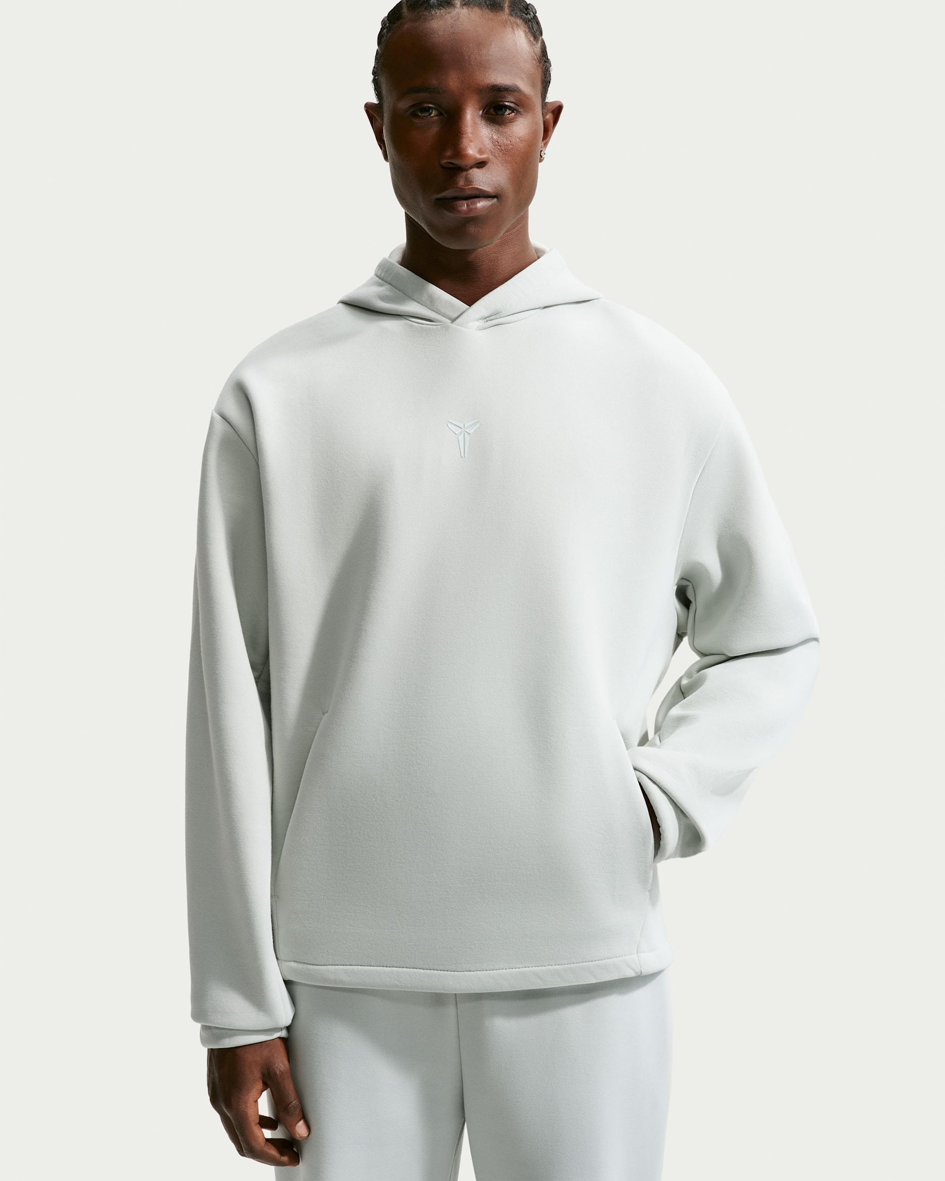 Kobe Men's Nike Dri-FIT Pullover Basketball Hoodie - Light Silver/Light Silver