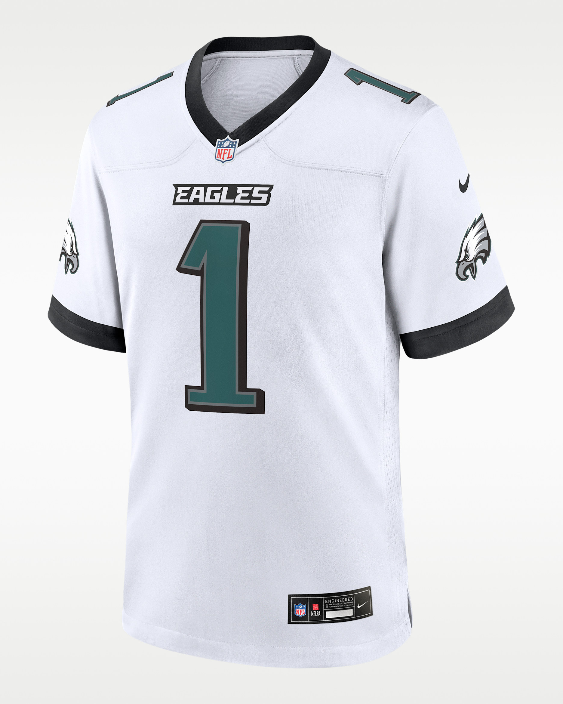 Jersey Nike de la NFL Game para hombre Jalen Hurts Philadelphia Eagles - Blanco
