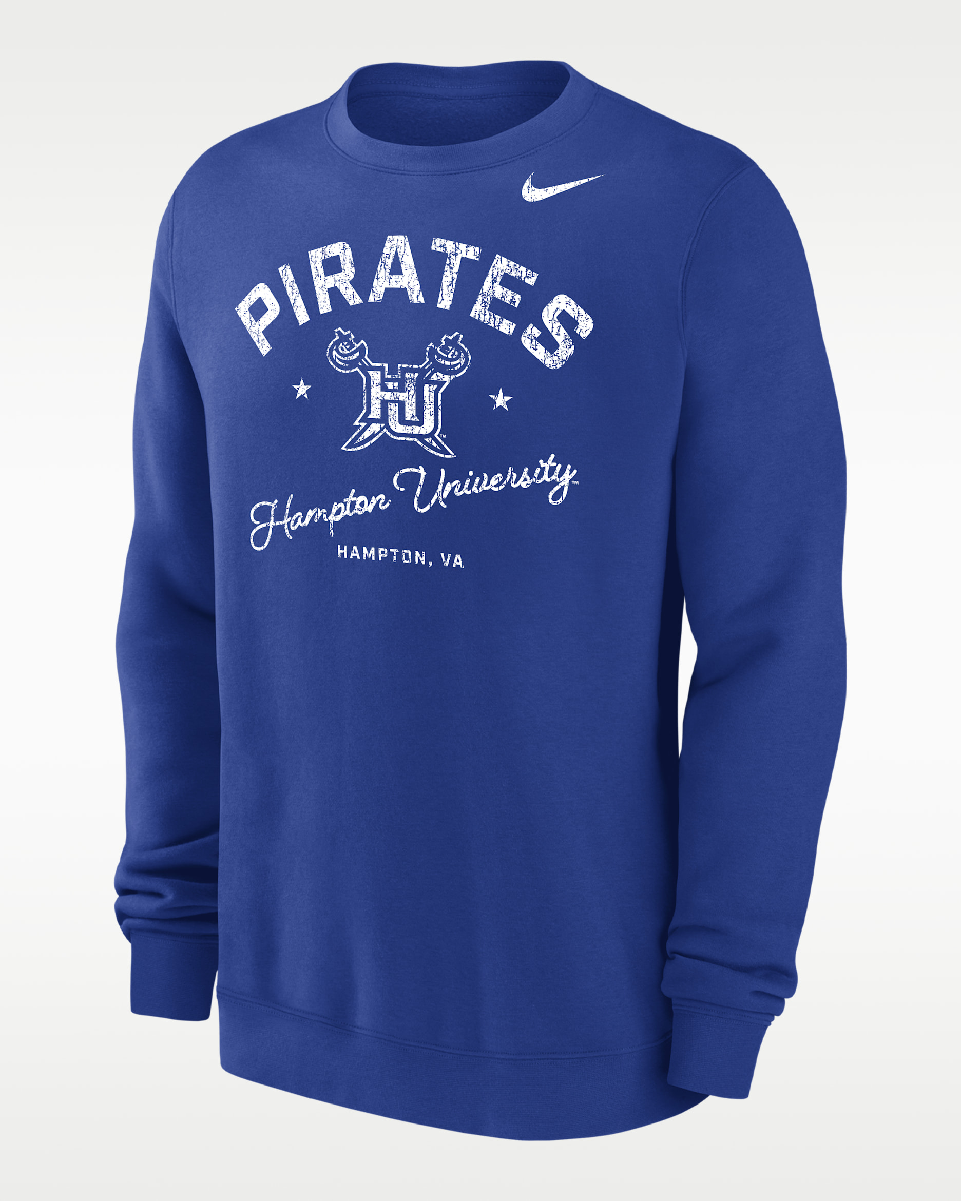 Sudadera de cuello redondo Club Fleece para hombre Nike College (Hampton University) - Royal juego