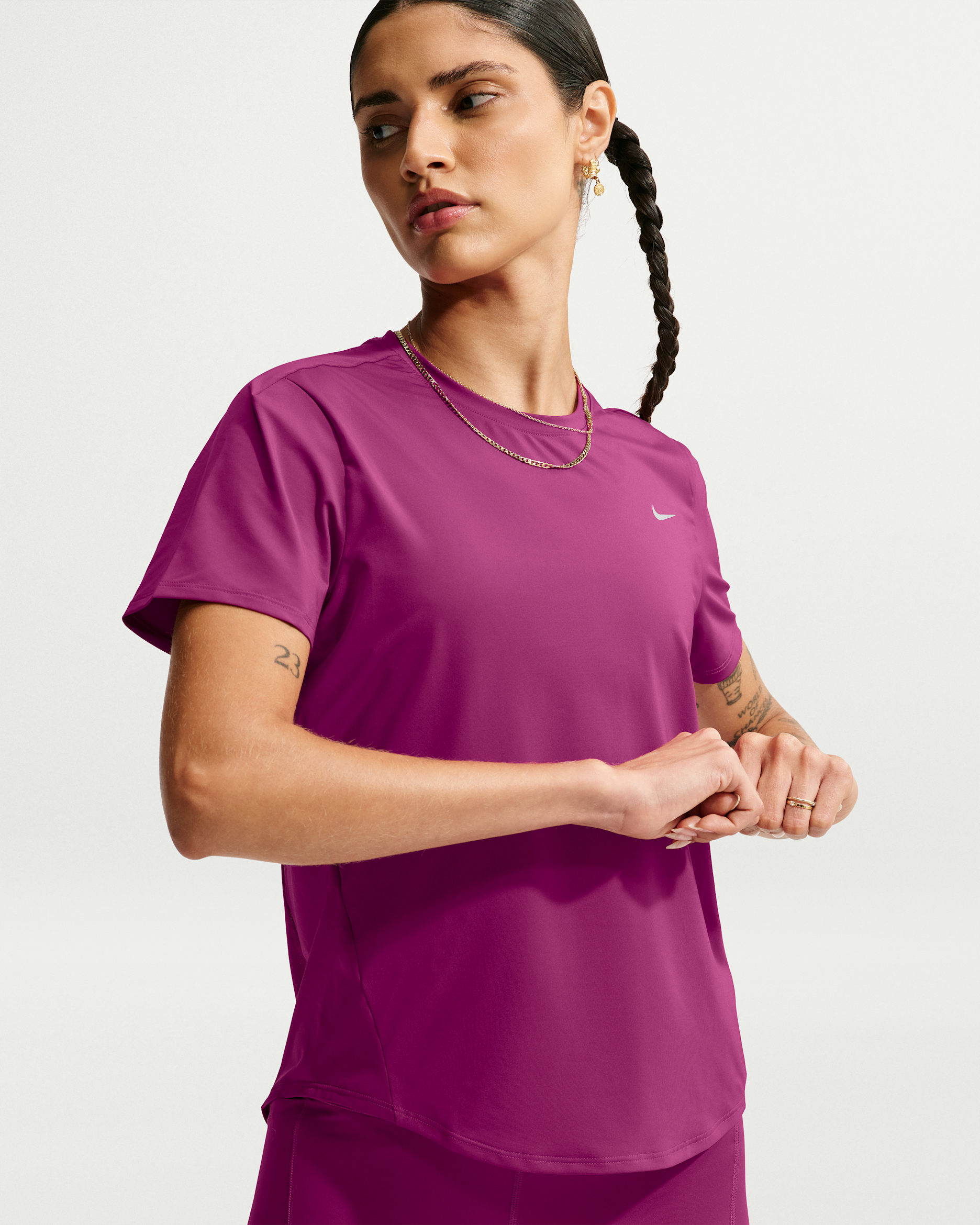 Nike Swift Women's Dri-FIT Short-Sleeve Running Top - True Berry
