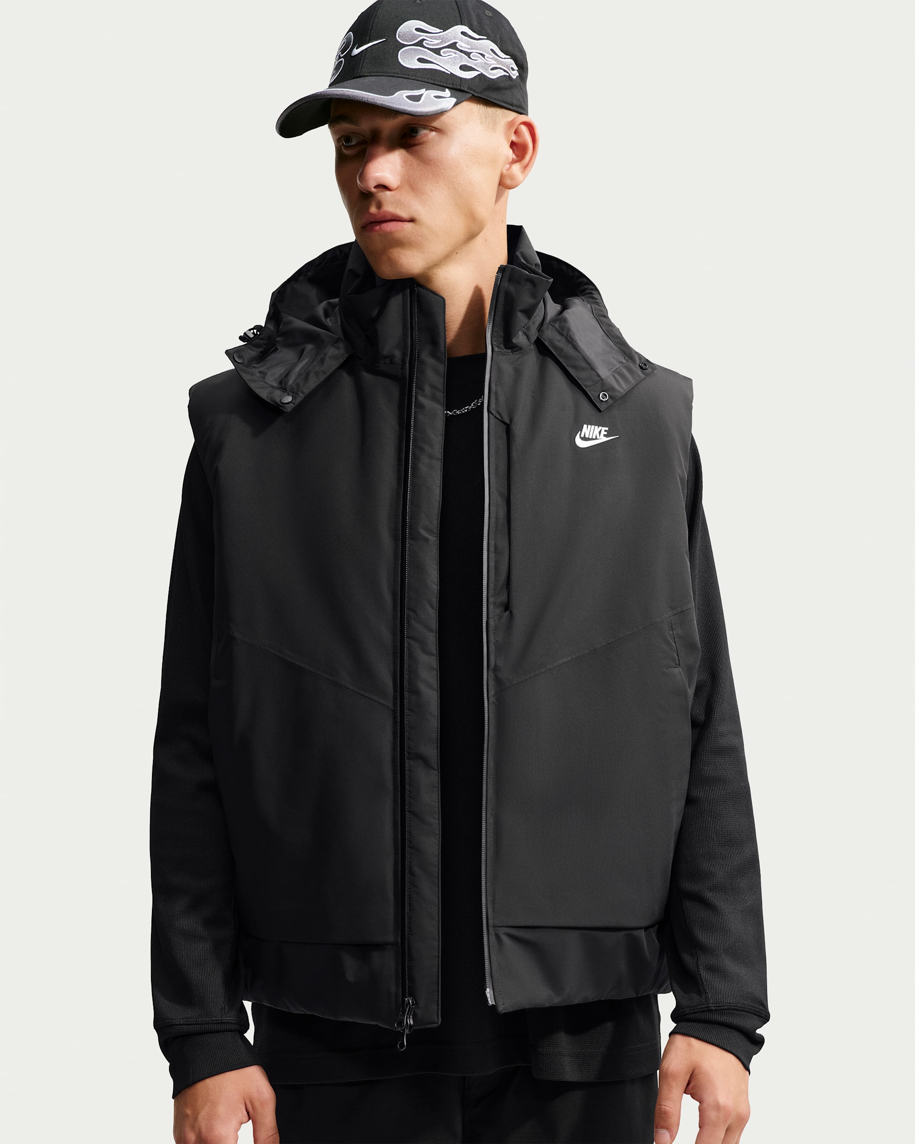 Veste sans manches Storm-FIT ADV Nike Windrunner PrimaLoft® pour homme - Noir/Noir/Noir/Blanc