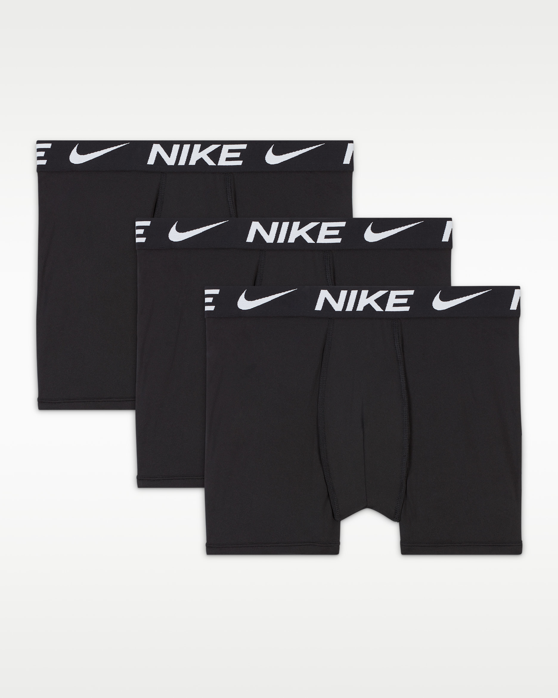 Nike Big Kids' Dri-FIT Solid Boxer Briefs (3-Pack) - Black