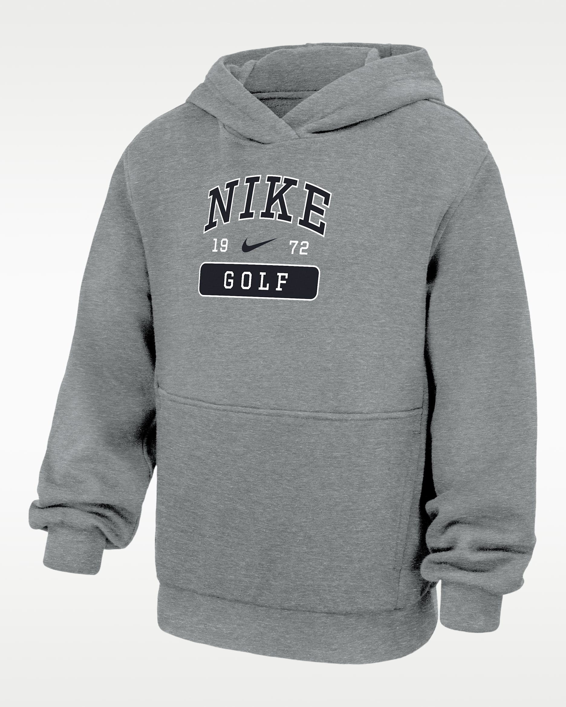 Nike Club Fleece Big Kids' Golf Pullover Hoodie - Dark Grey Heather