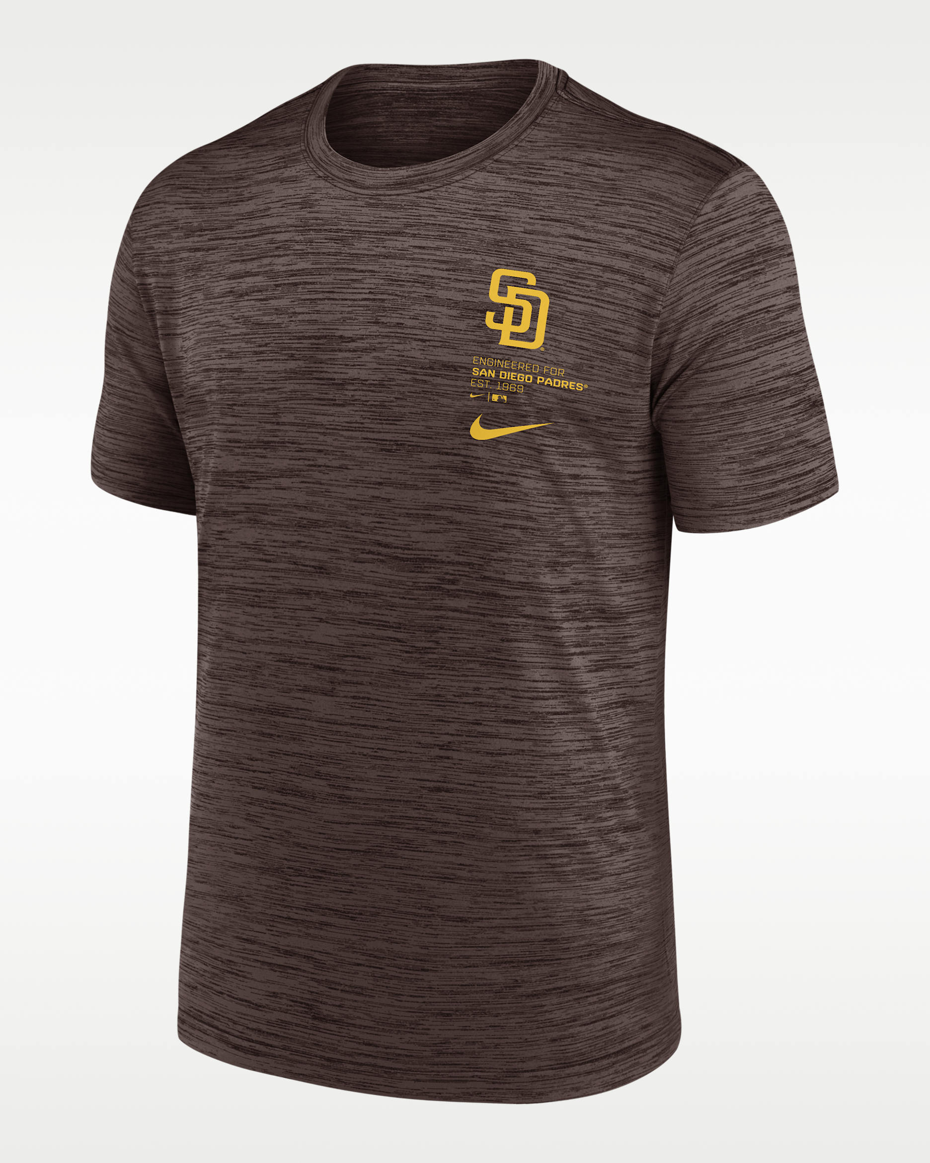 San Diego Padres Velocity Men's Nike Dri-FIT MLB T-Shirt - Brown