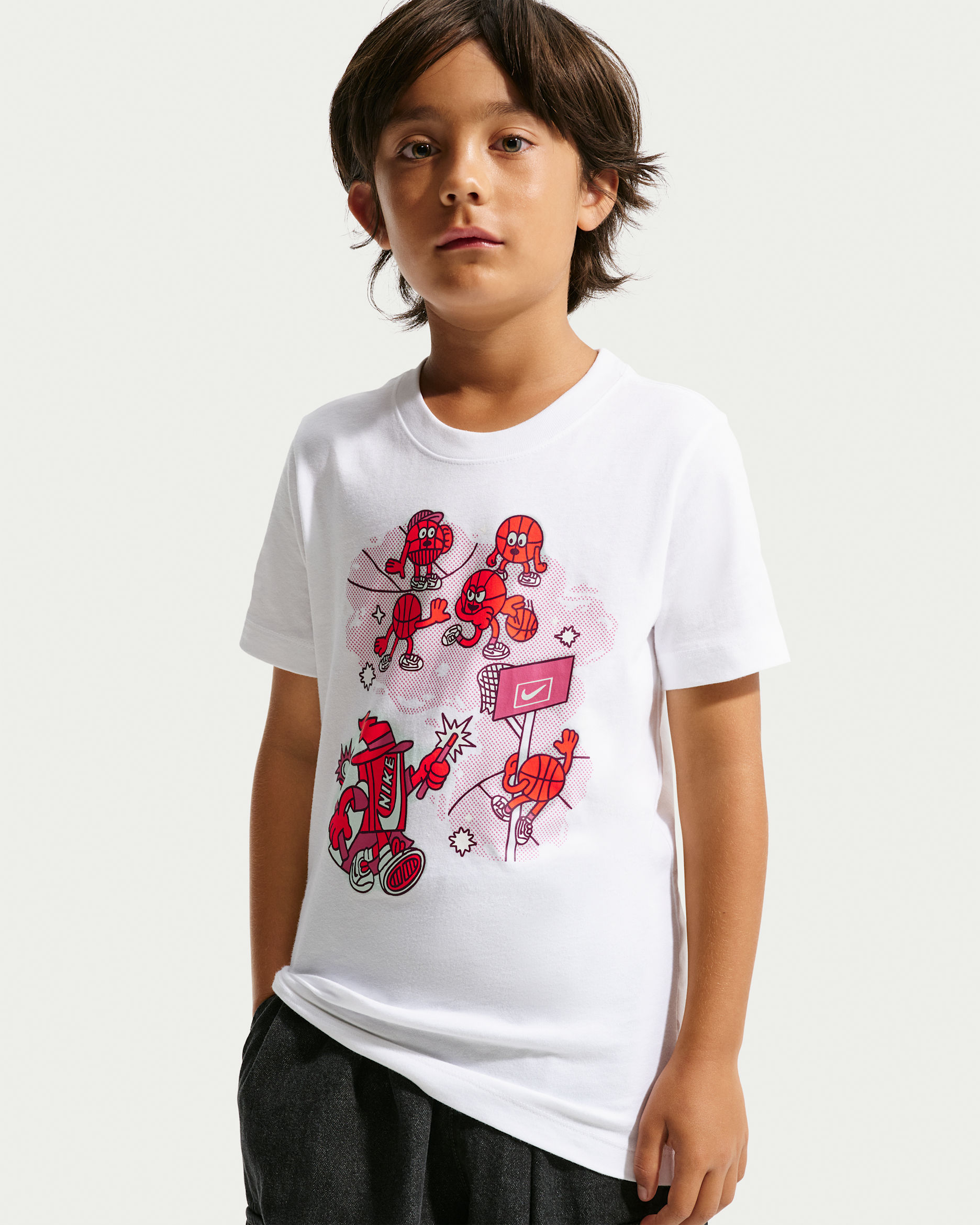 Playera para niños talla grande Nike Sportswear - Blanco
