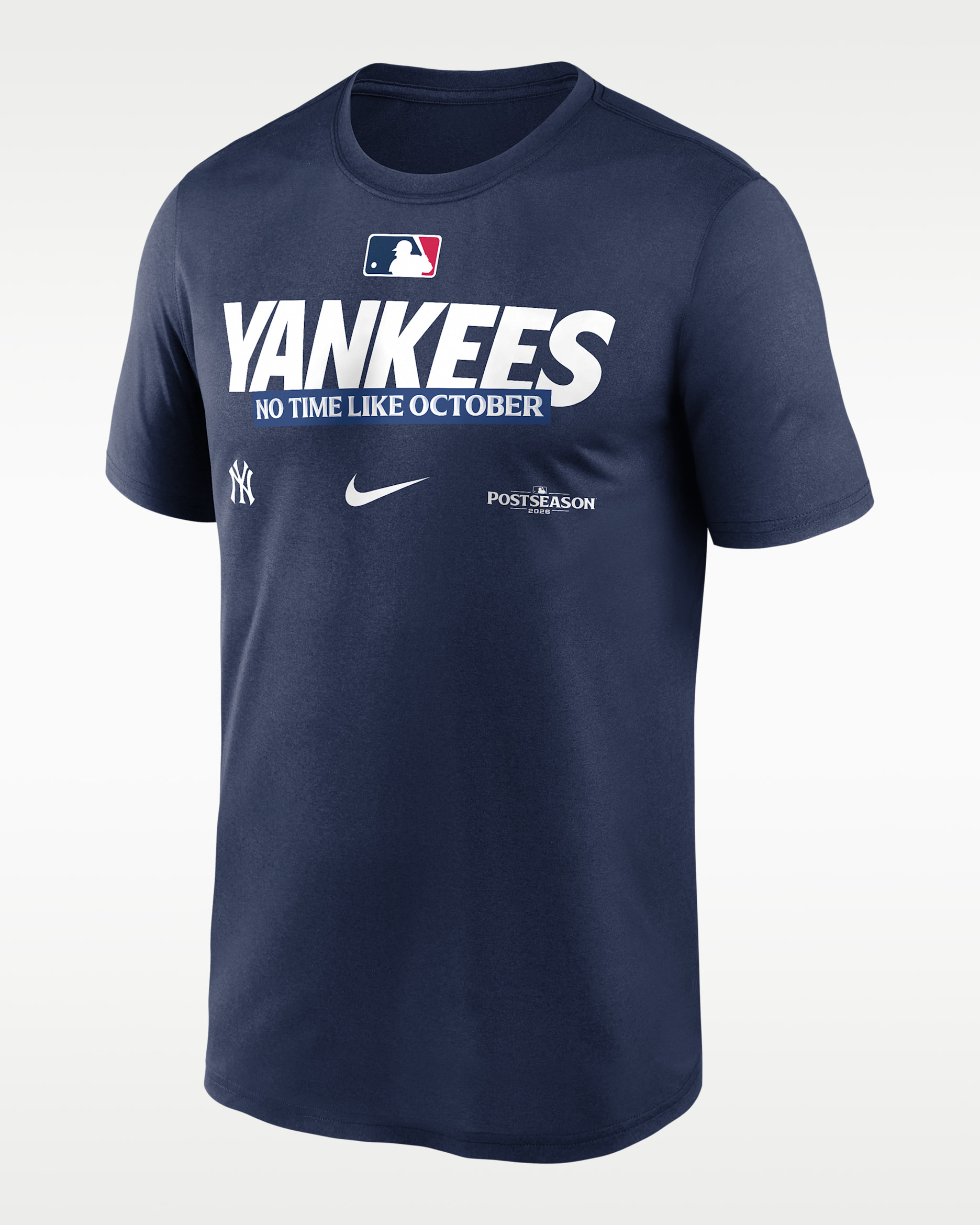 Playera Nike Dri-FIT de la MLB para hombre New York Yankees 2026 Postseason Authentic Collection Legend - Azul marino medianoche