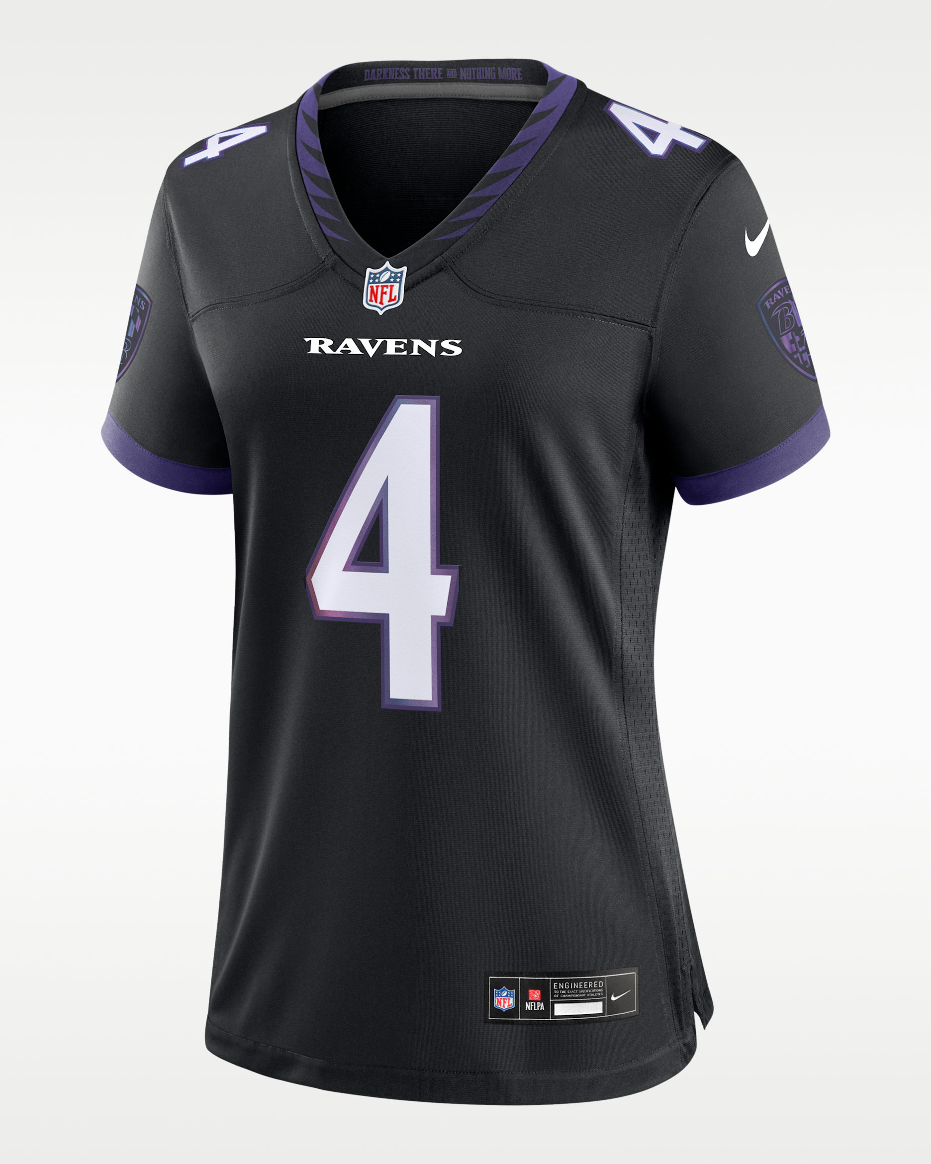 Zay Flowers Baltimore Ravens Women's Nike NFL Game Jersey - Black