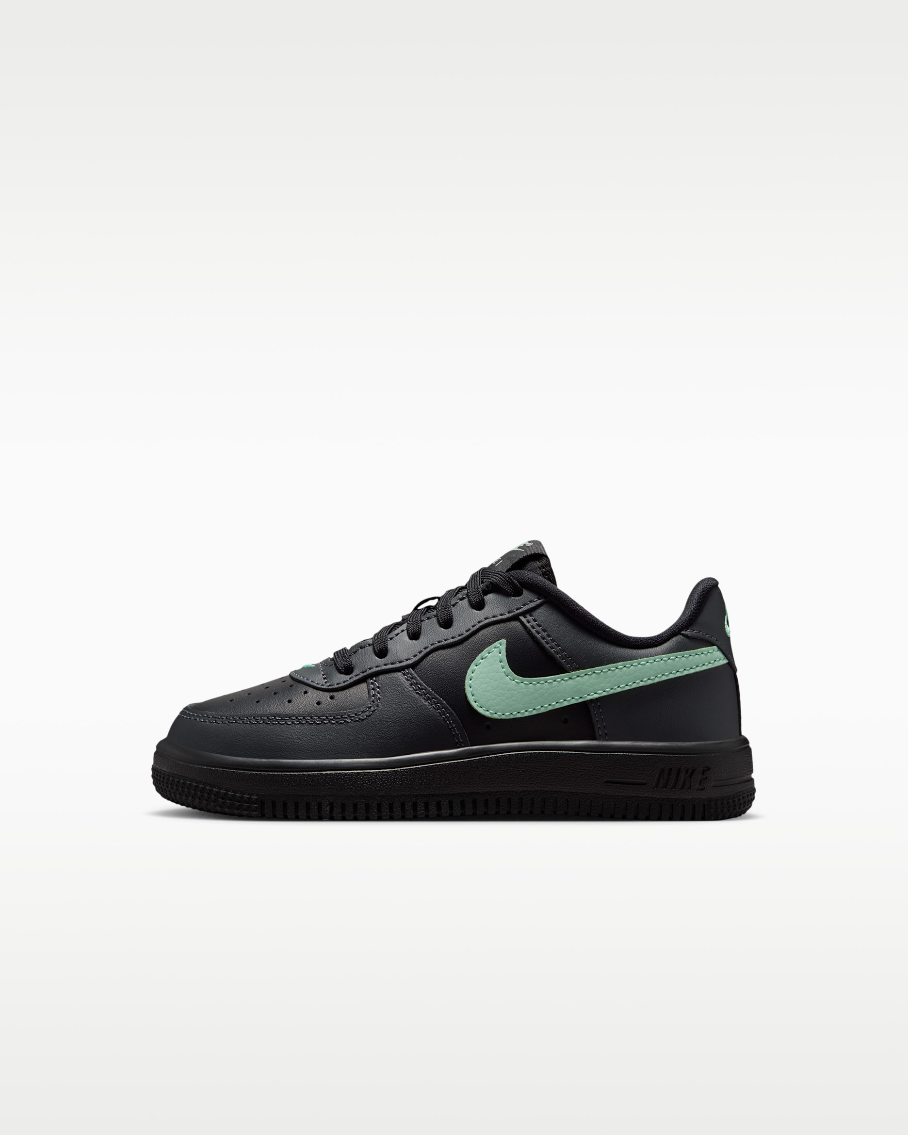 Nike Force 1 Low Little Kids' Shoes - Black/Anthracite/Arctic Green