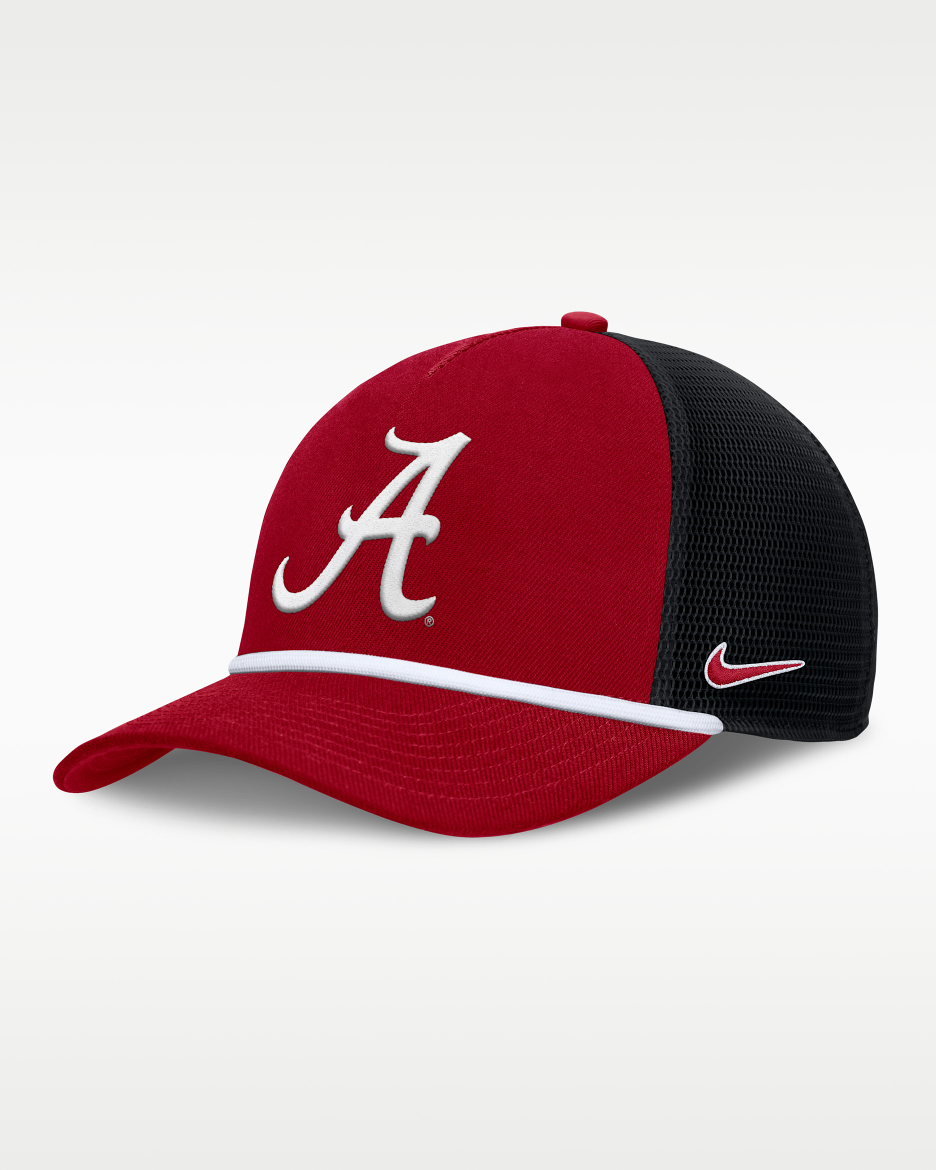Alabama Primetime Rise Men's Nike College Trucker Adjustable Hat - Crimson