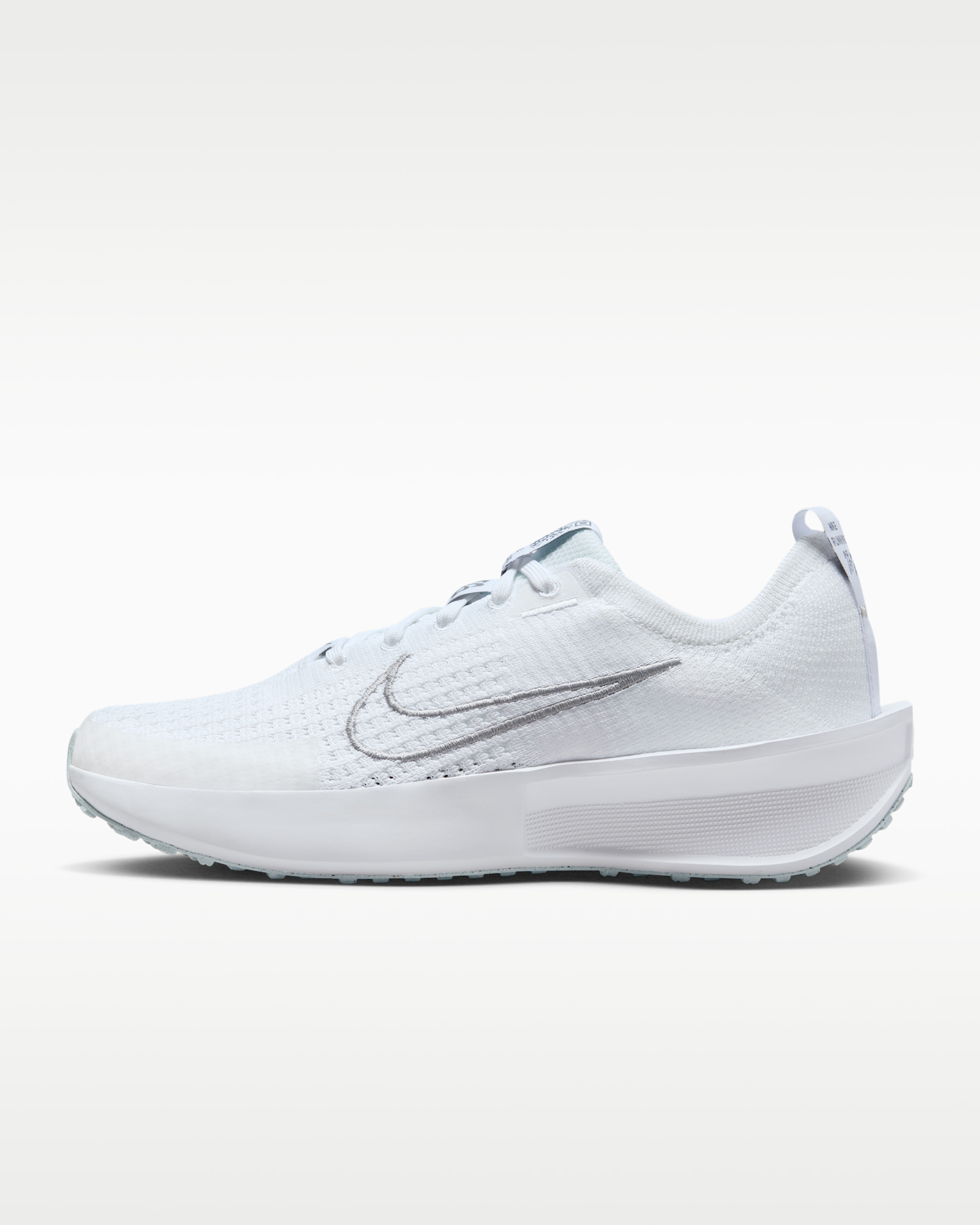 Nike Interact Run Women's Road Running Shoes - White/Pure Platinum/Metallic Silver