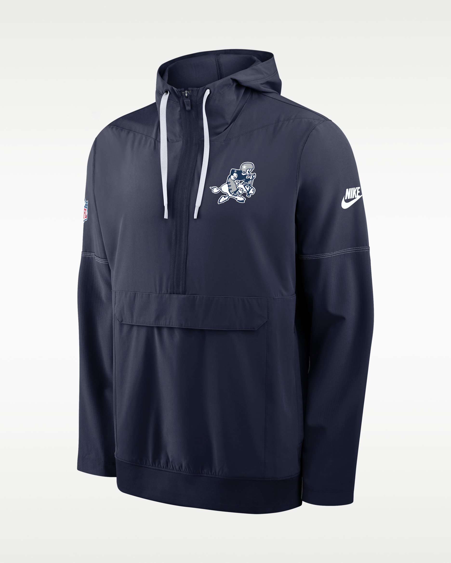 Dallas Cowboys Alt Anorak Men's Nike NFL 1/2-Zip Hooded Jacket - Navy