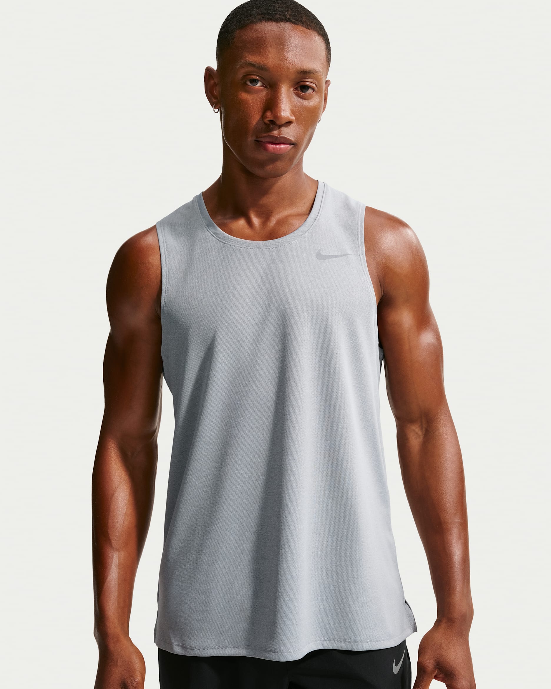 Camiseta de tirantes de running Dri-FIT para hombre Nike Miler - Gris niebla/Gris partícula/Jaspeado