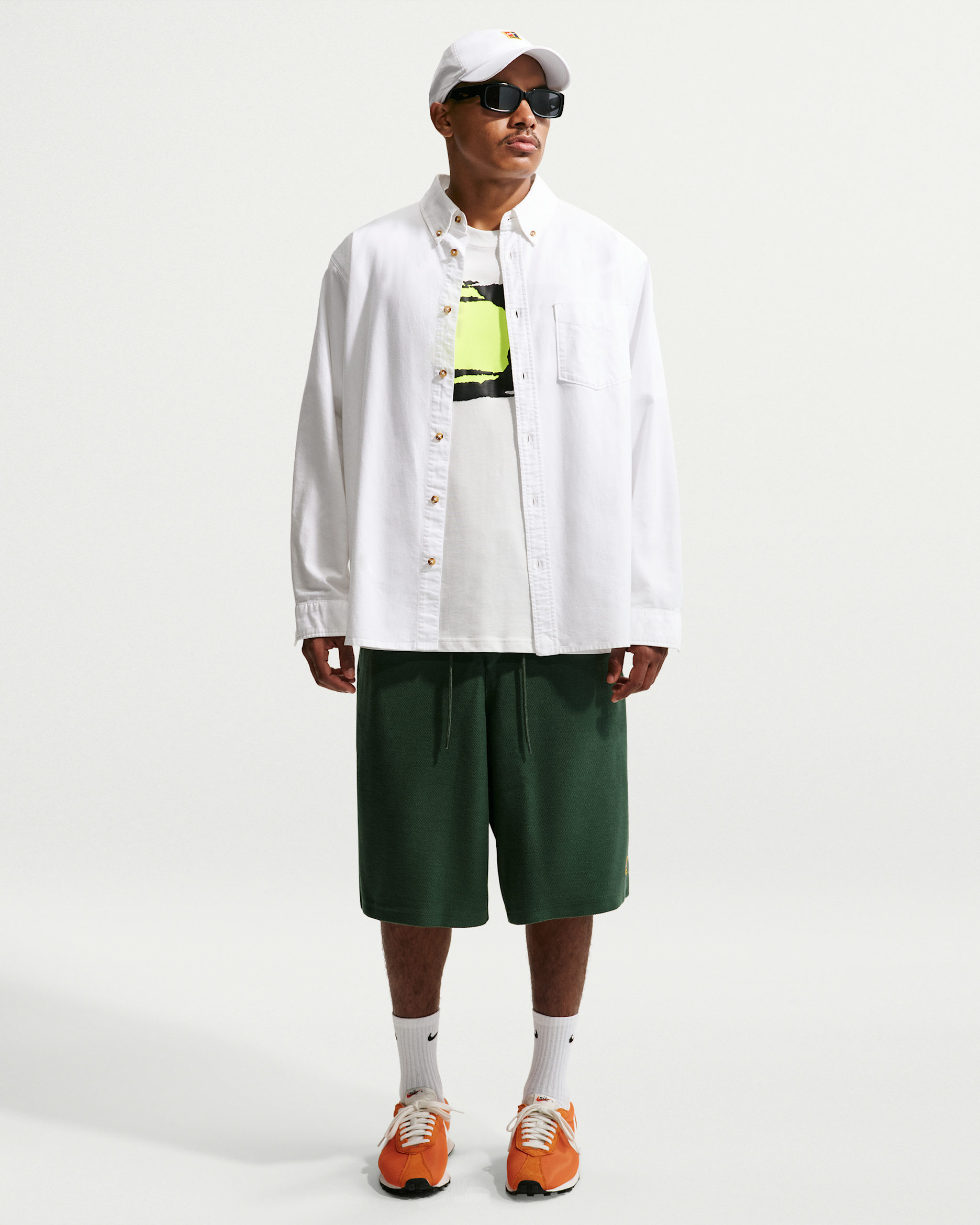 Nike Club Rules Men's French Terry Shorts - Fir/Volt/Black/Fir