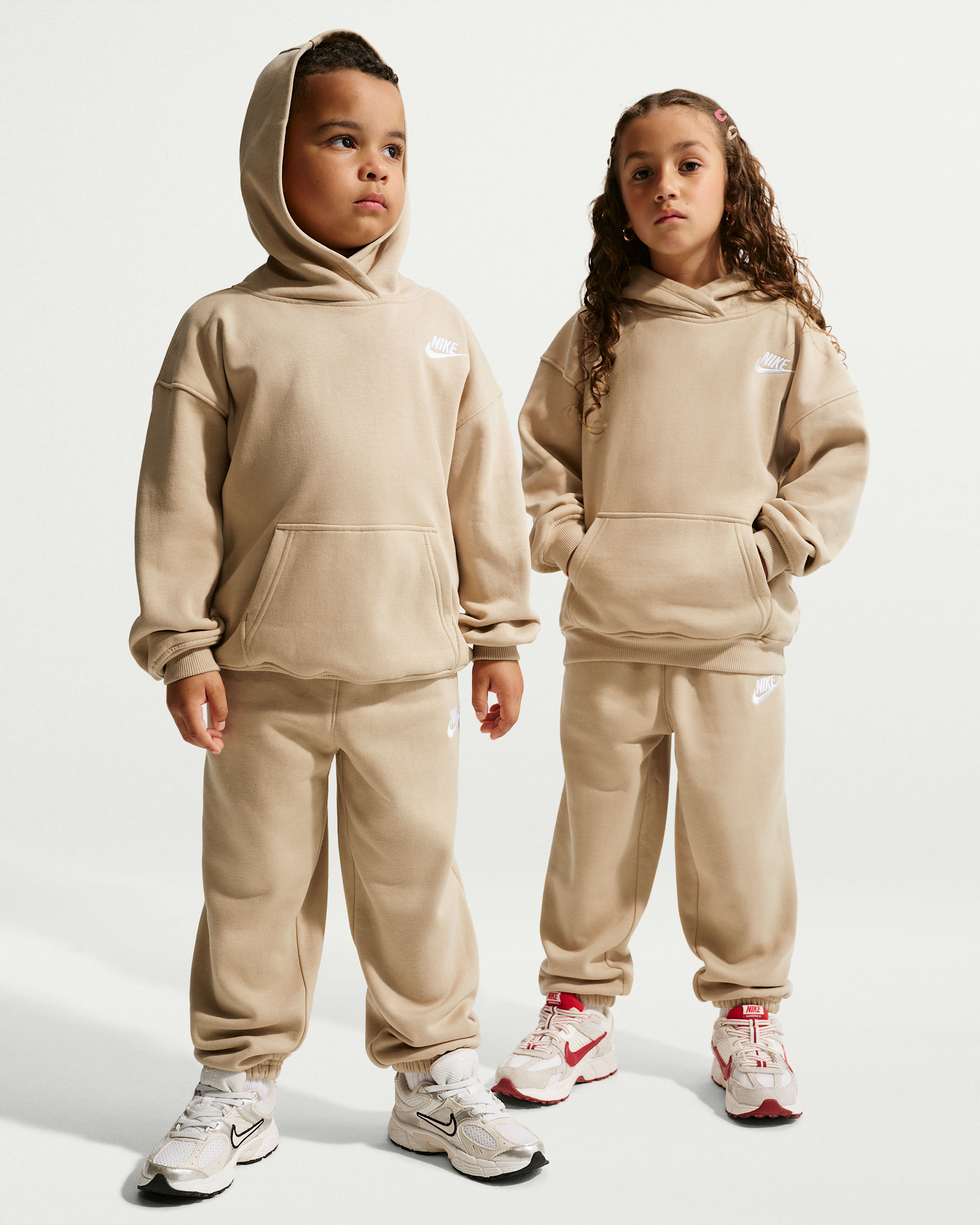 Nike Club Fleece Little Kids' Oversized 2-Piece Set - Linen