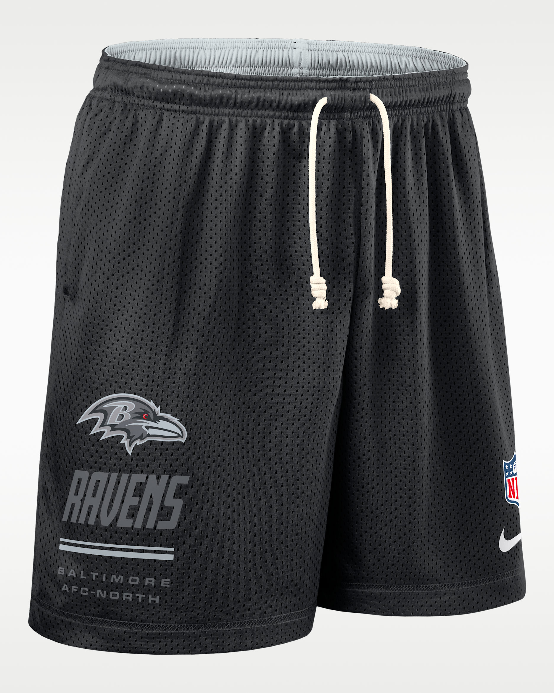 Baltimore Ravens Sideline Reversible Men's Nike Dri-FIT NFL Shorts - Black/Platinum
