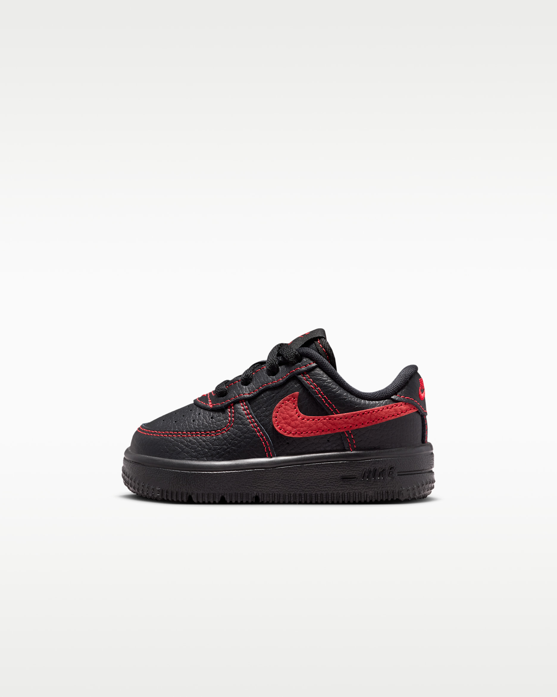 Nike Force 1 Low LV8 3 Baby/Toddler Shoes - Black/Black/Black/University Red