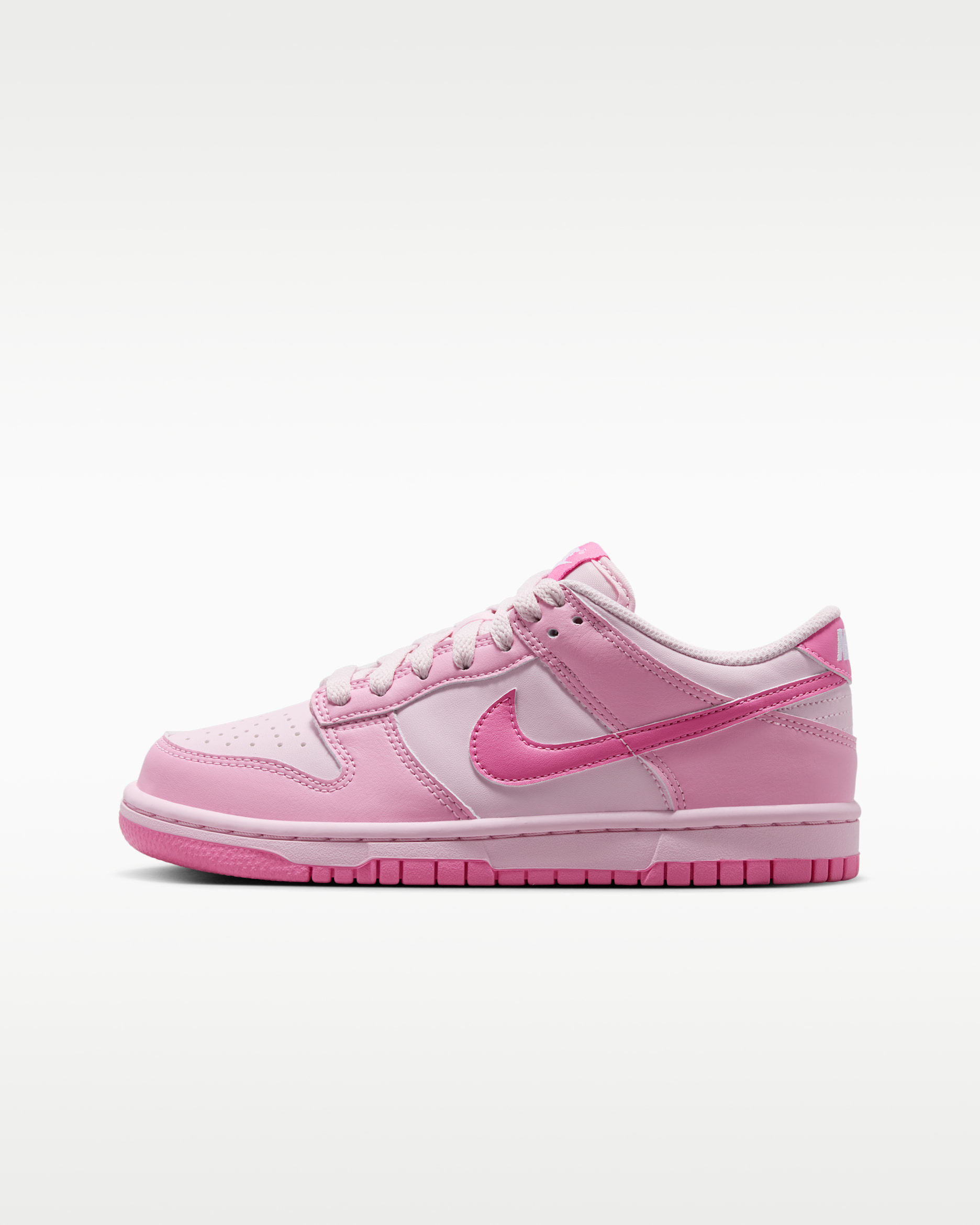 Nike Dunk Low Big Kids' Shoes - Pink Rise/Pink Foam/White/Playful Pink