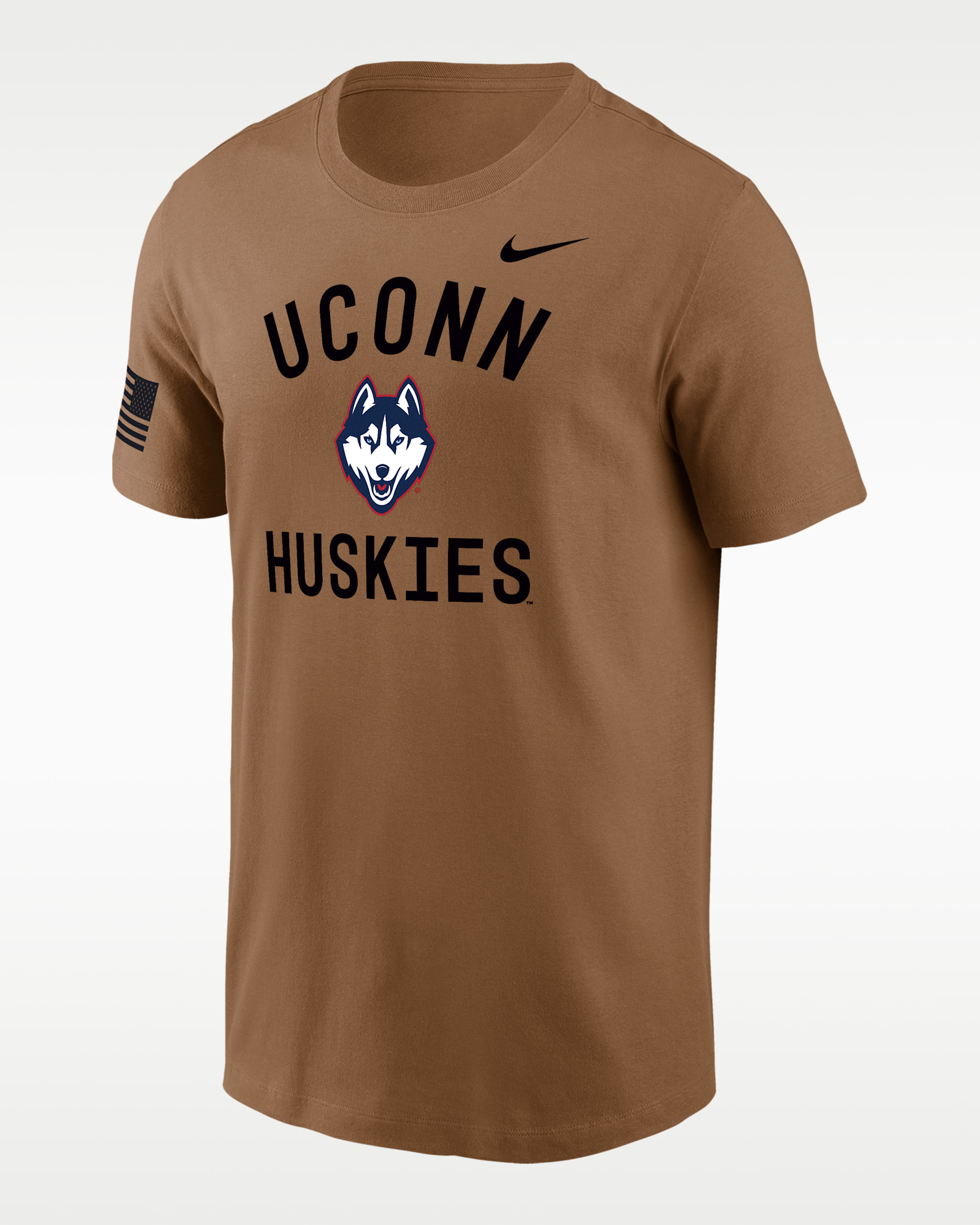 Connecticut Huskies Men's Nike Dri-FIT College T-Shirt - Brown