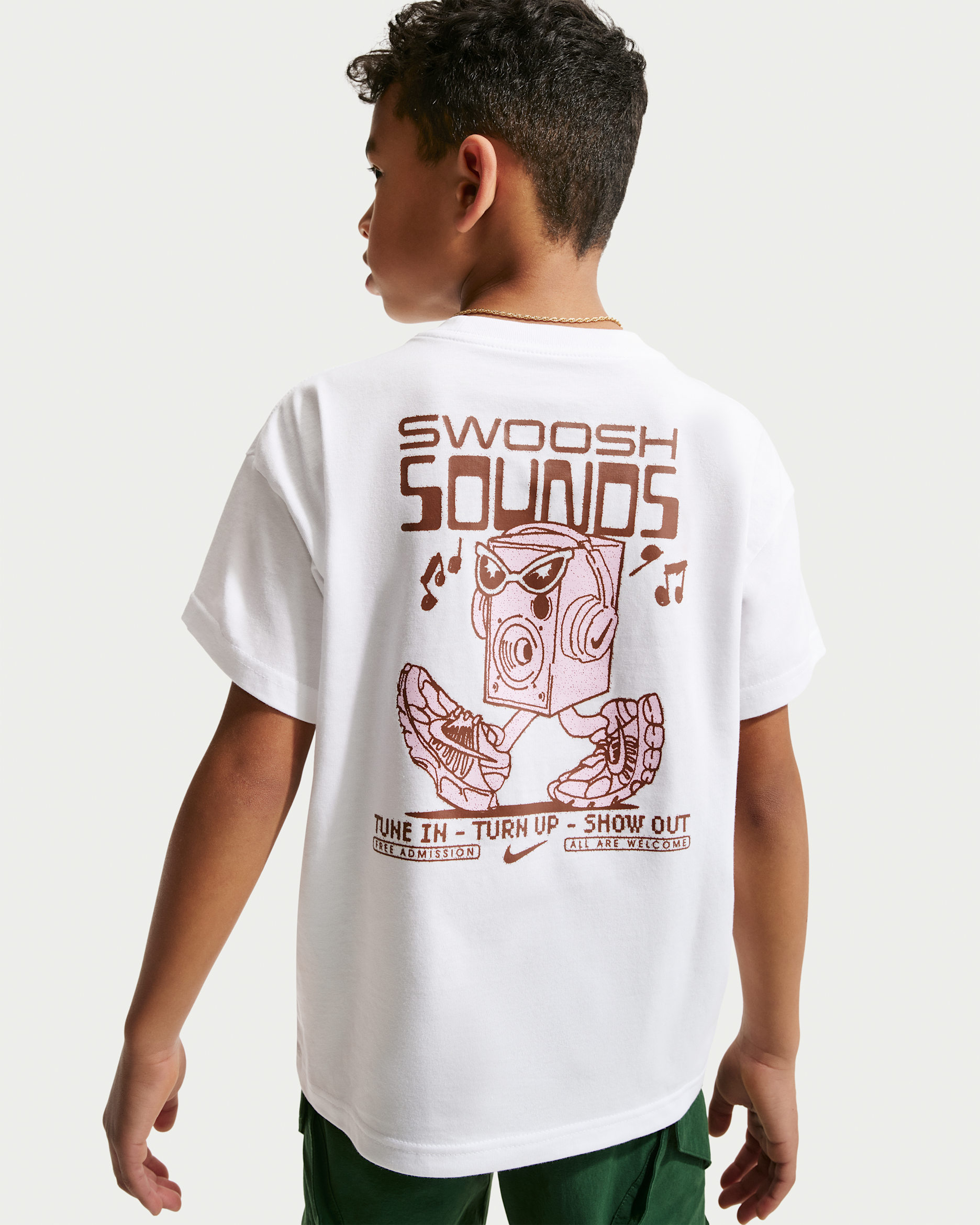 Nike Swoosh Big Kids' Max90 T-Shirt - White