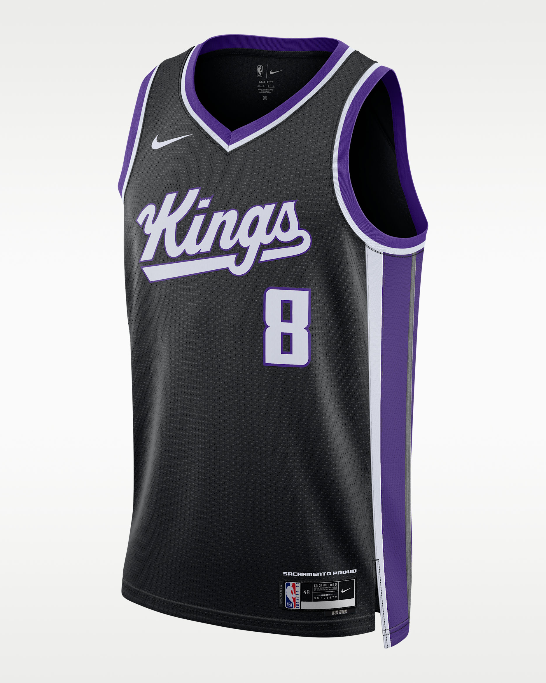Sacramento Kings Icon Edition Nike Dri-FIT NBA Swingman Jersey - Black