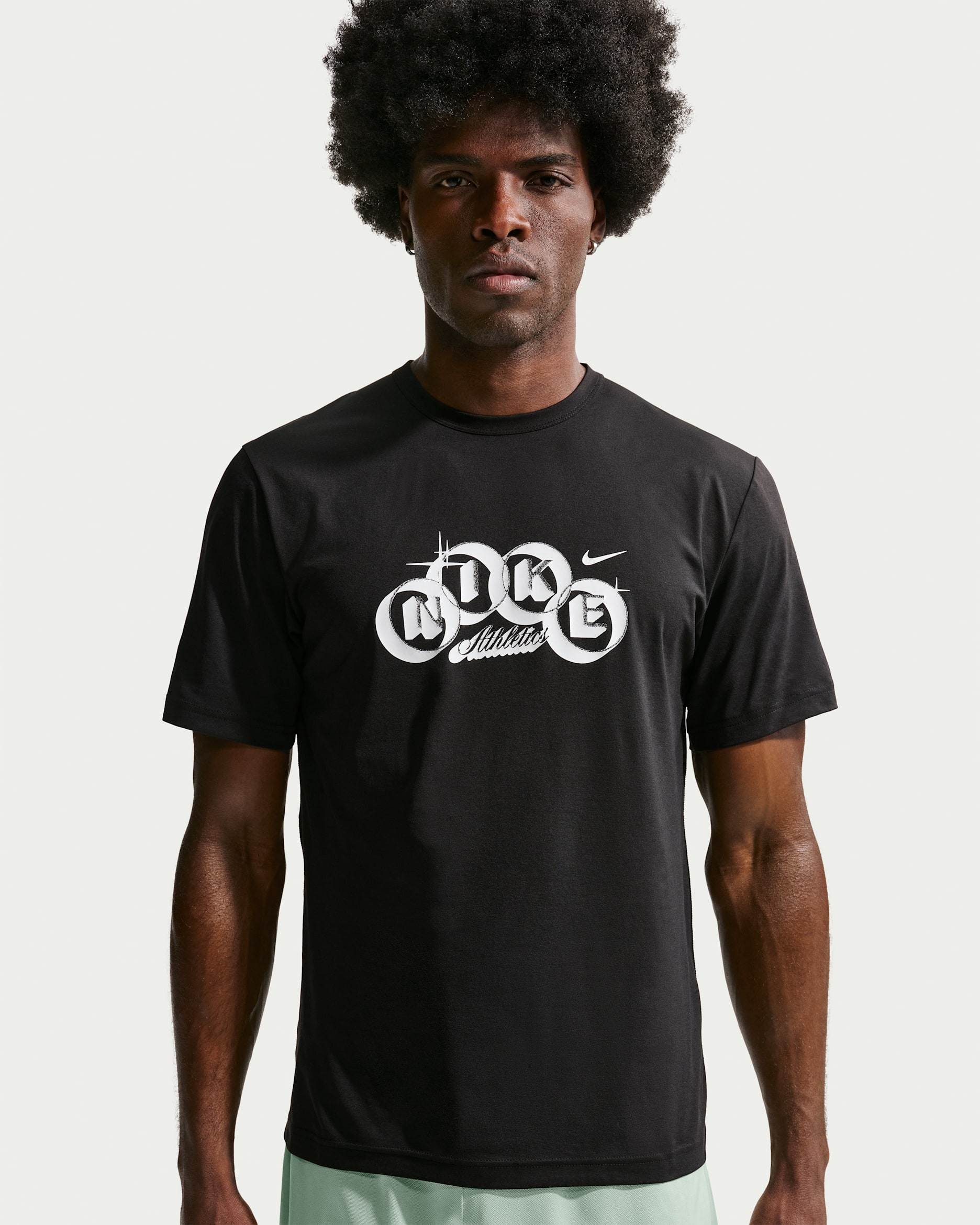 Playera de entrenamiento Dri-FIT para hombre Nike Hyverse - Negro/Blanco