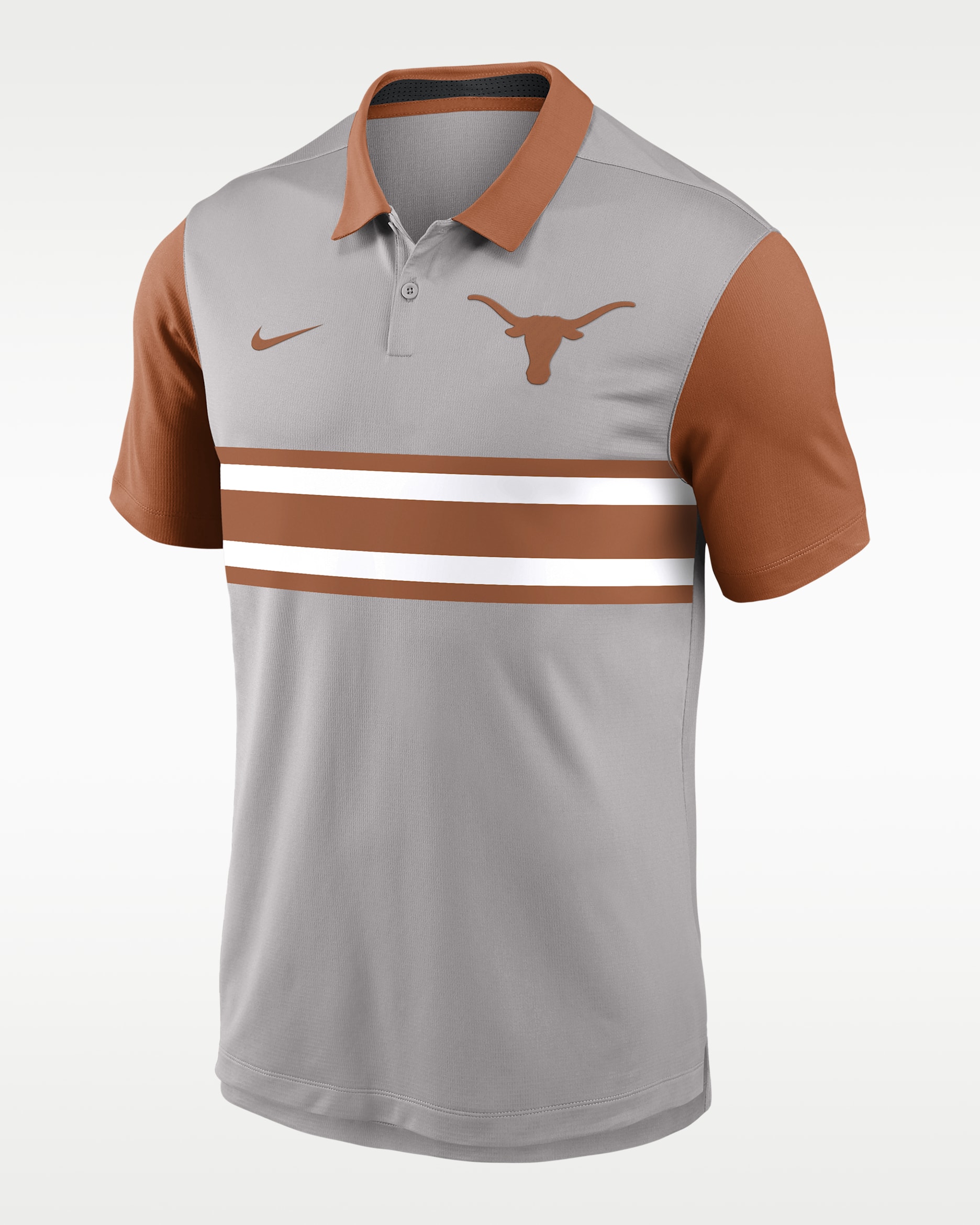 Polo universitaria Nike Dri-FIT para hombre Texas Vapor - Gris