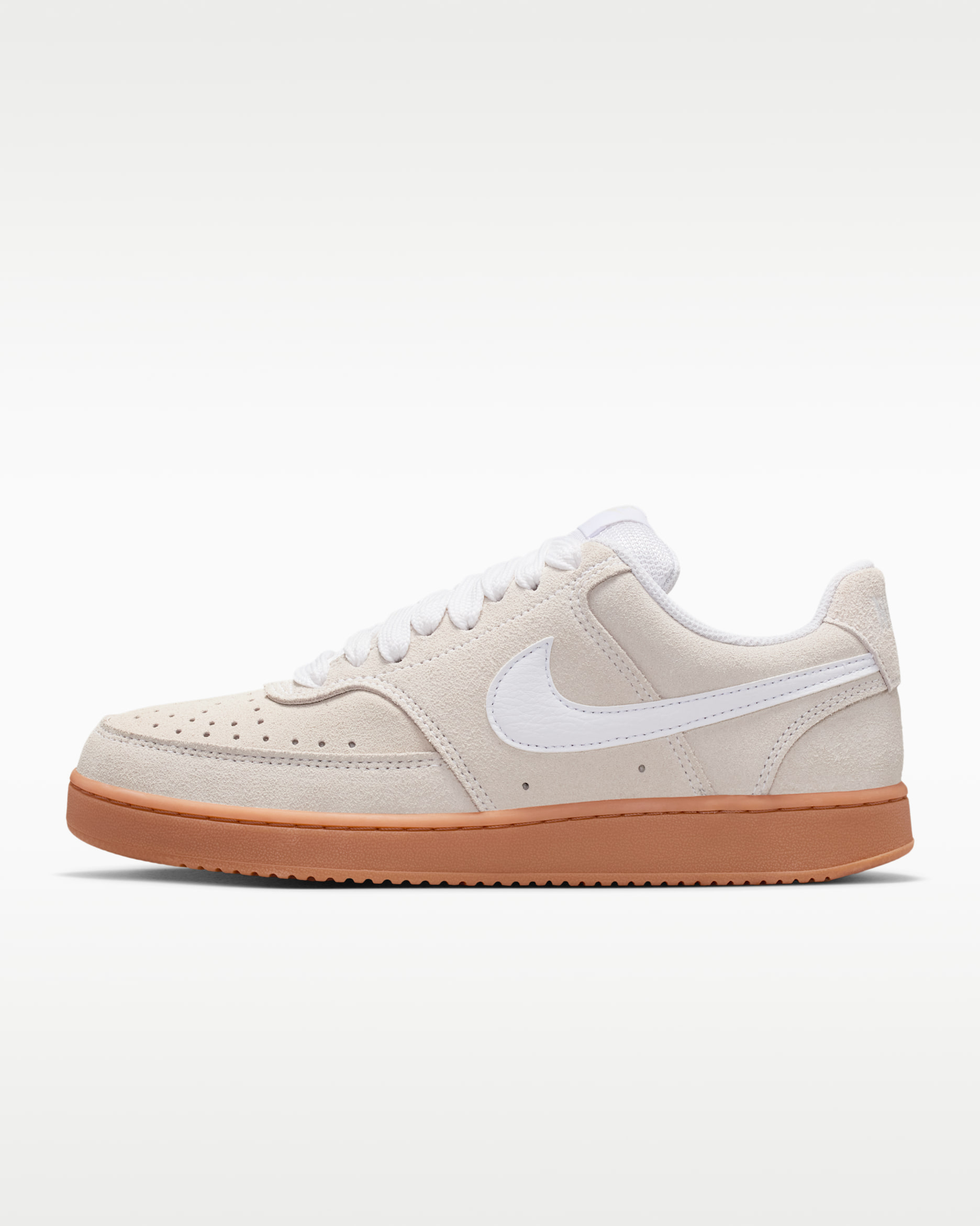 Chaussure Nike Court Vision Low pour Femme - Blanc/Gum Medium Brown/Noir