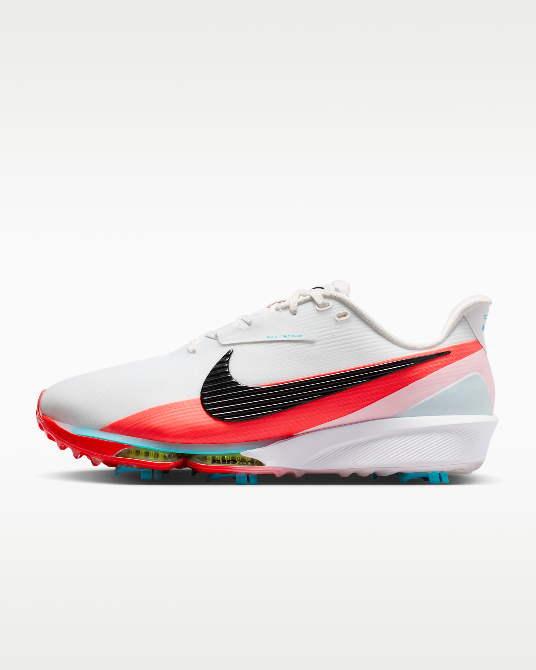 나이키 Next% 투어 3 골프화(와이드) - 서밋 화이트/브라이트 크림슨/더스티 캑터스/블랙
