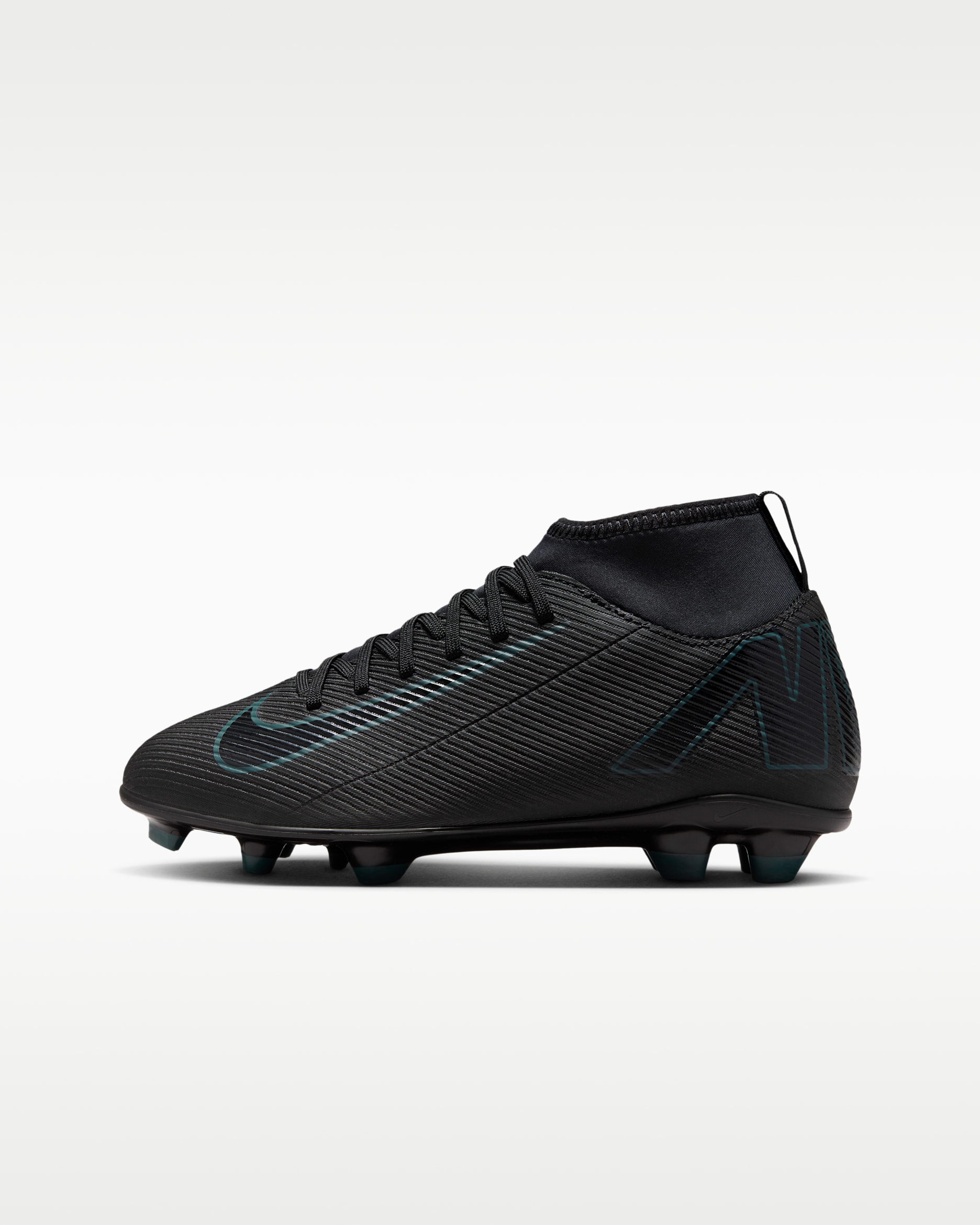 Crampons de foot multi-surfaces à col montant Nike Jr. Mercurial Superfly 10 Club pour enfant/ado - Noir/Deep Jungle/Noir