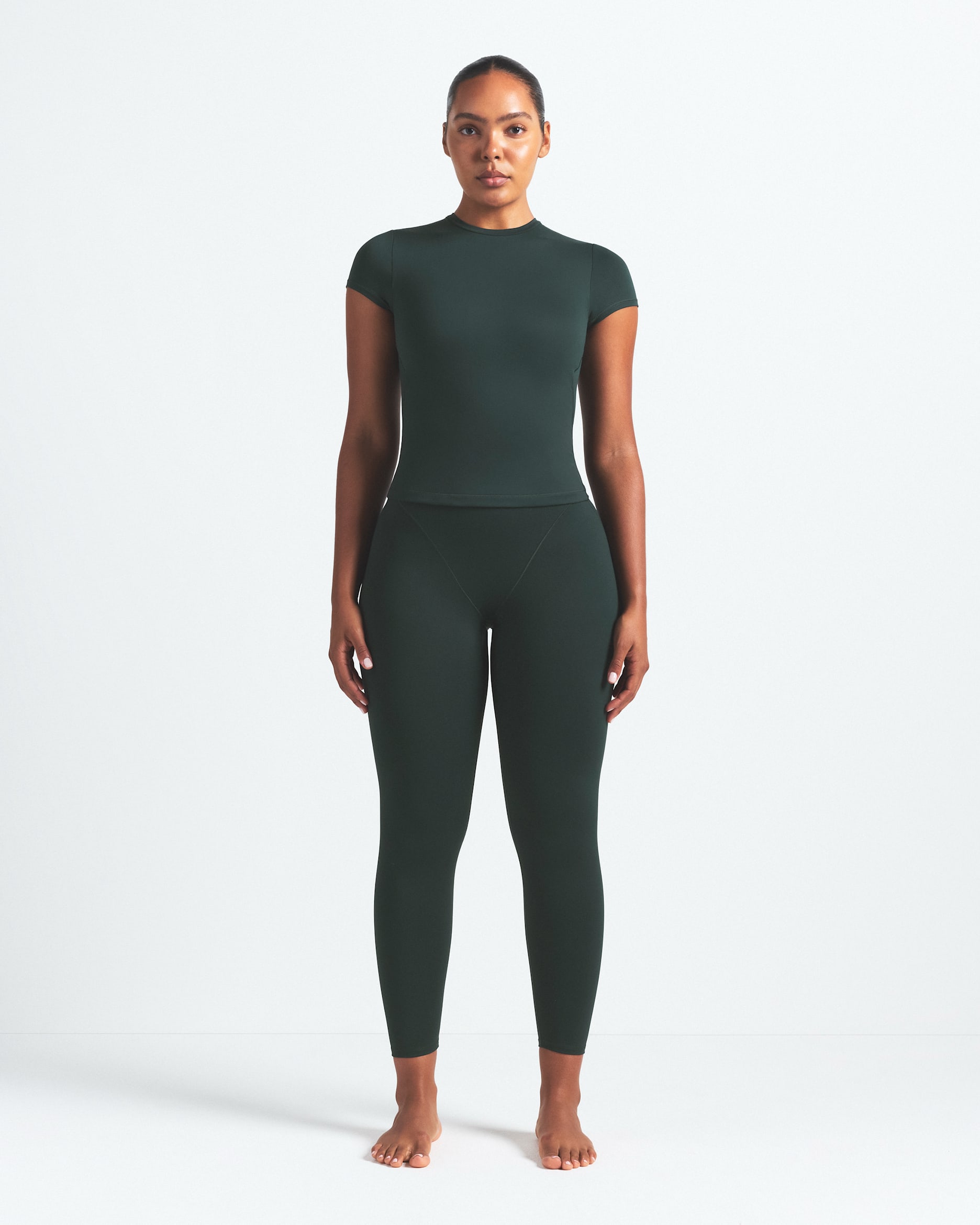 NikeSKIMS Matte Women's High-Waisted V-Line 26" Leggings - NSKM DARK TEAL/NSKM DARK TEAL