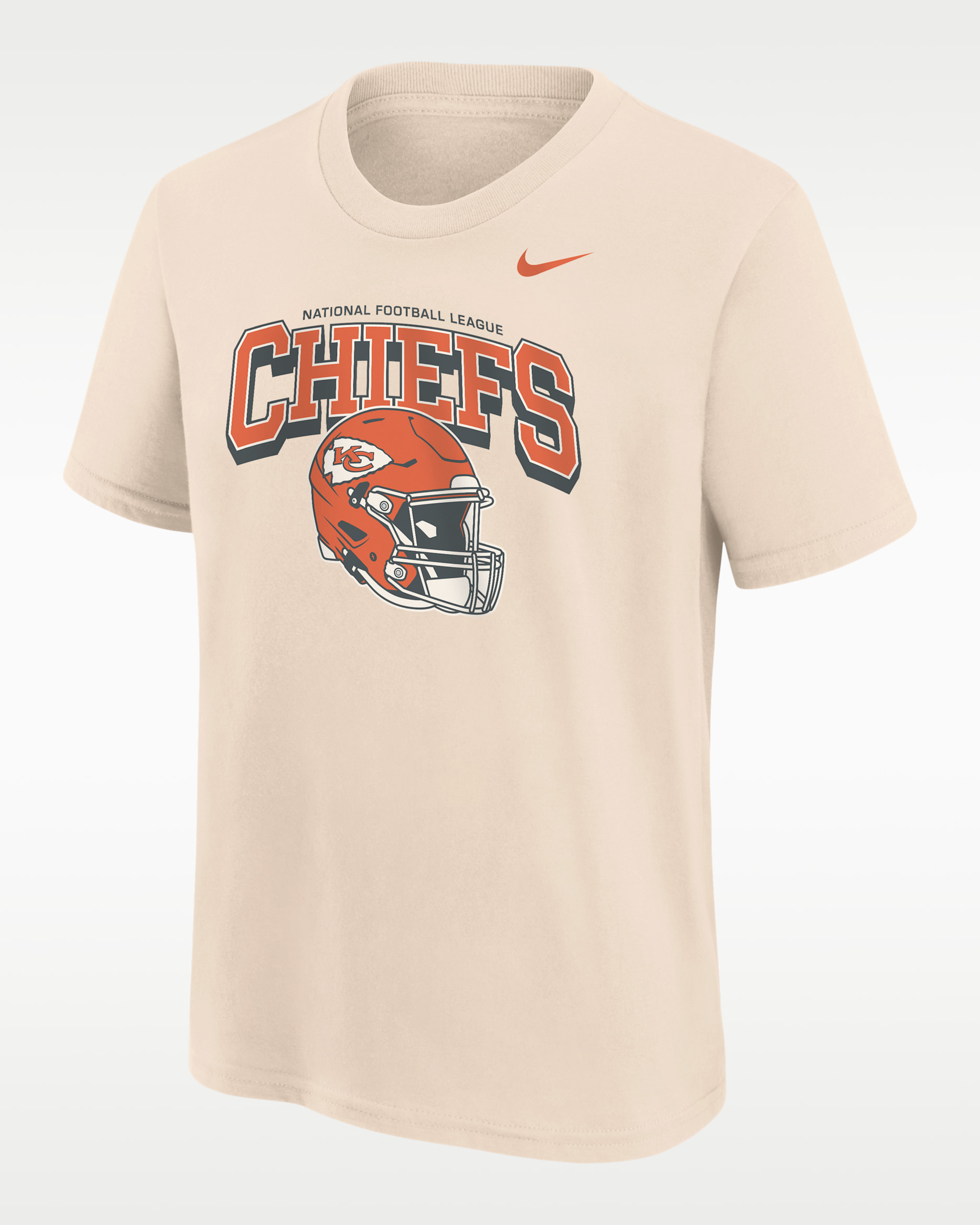 Kansas City Chiefs Vintage Mod Easy Lane Big Kids' Nike NFL Short-Sleeve T-Shirt - Natural