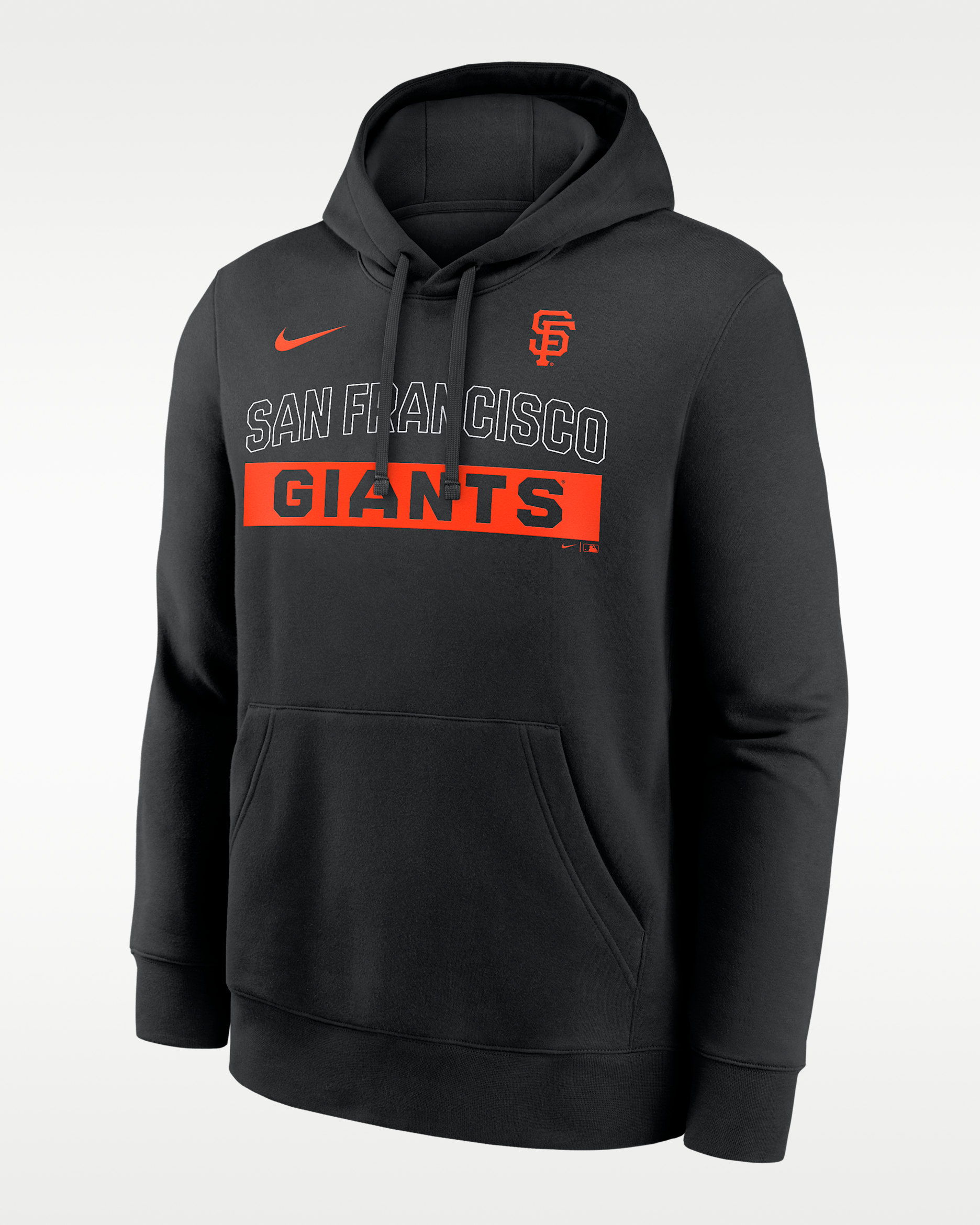 San Francisco Giants Club Men's Nike MLB Pullover Hoodie - Black